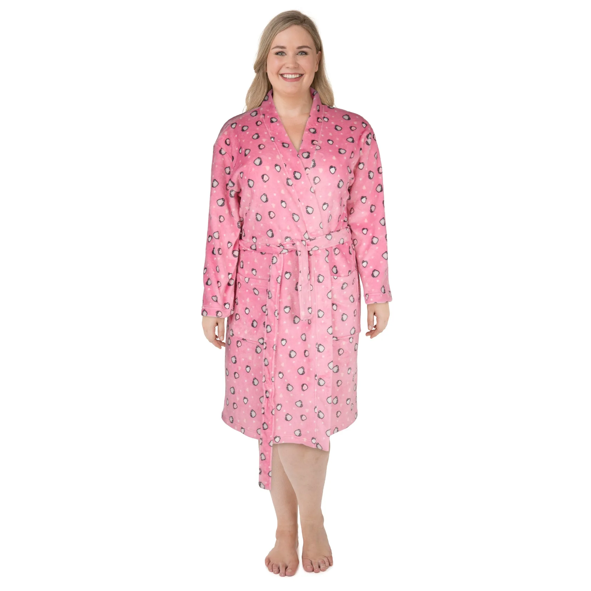 Carisma Women's Plus Printed Short Robe sold by Giant Tiger product image thumbnail 3