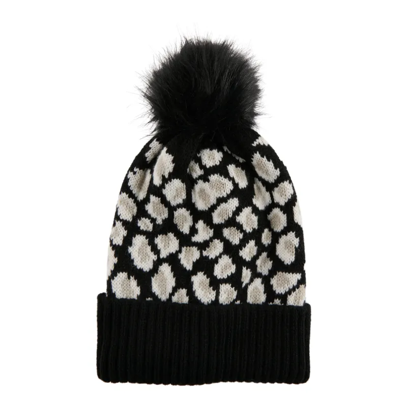 Women's Animal Jacquard Hat With Pom Pom sold by Giant Tiger