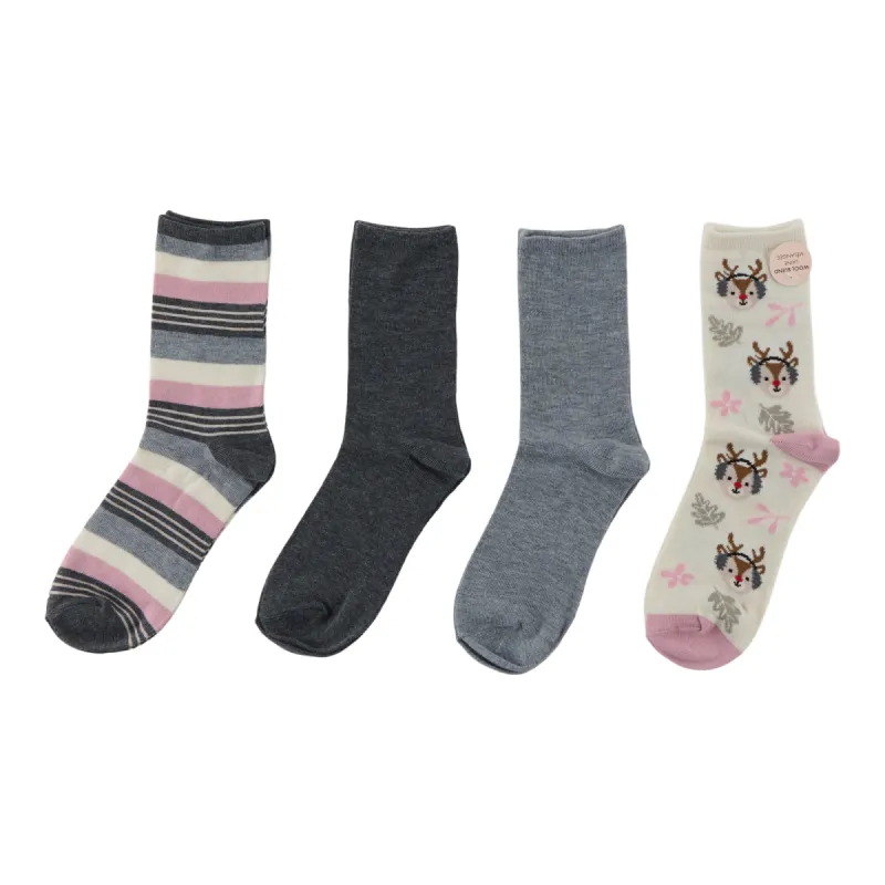 Women's Wool Crew Socks, 4-Pack sold by Giant Tiger