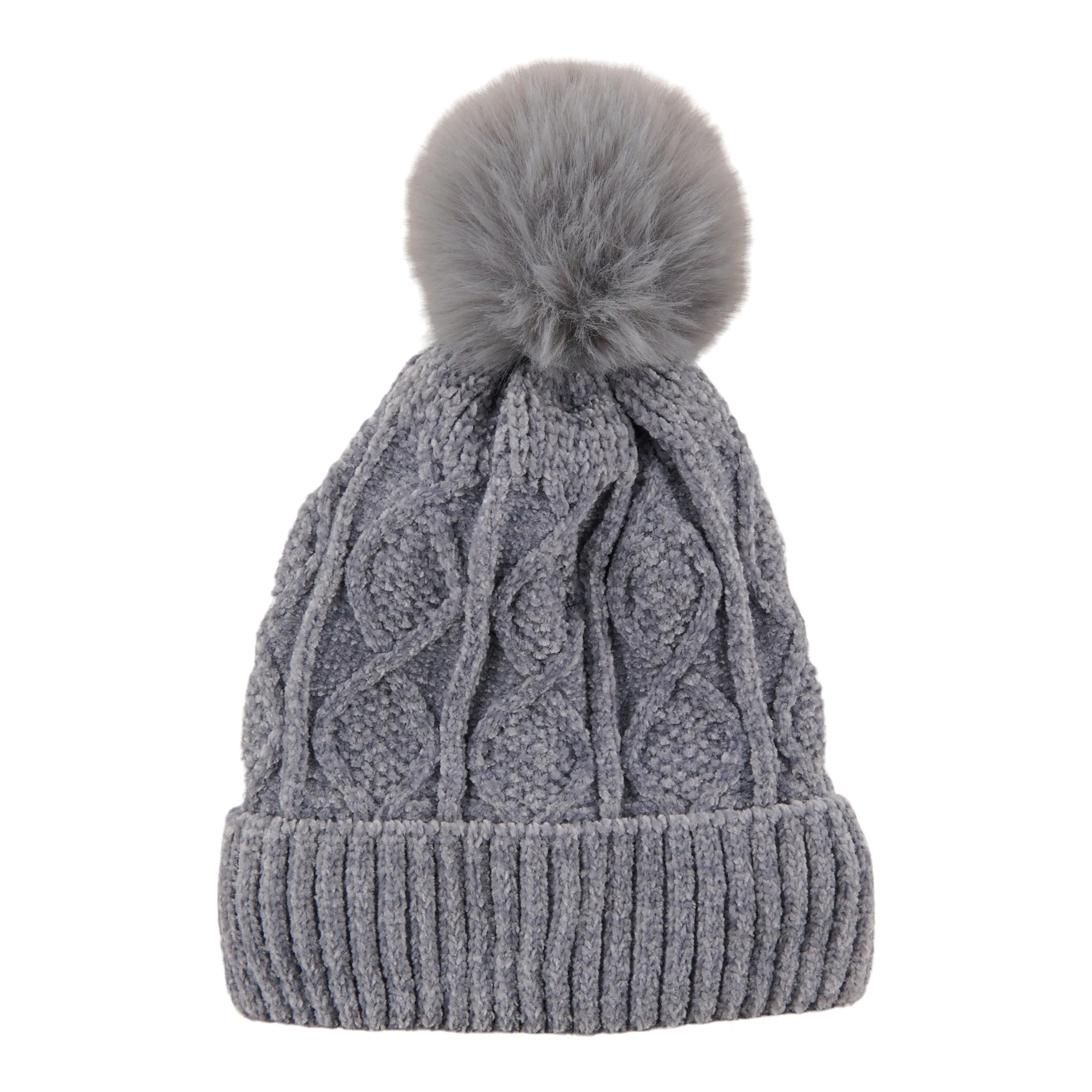 Women's Chenille Cable Knit Hat With Pom Pom sold by Giant Tiger product image thumbnail 3