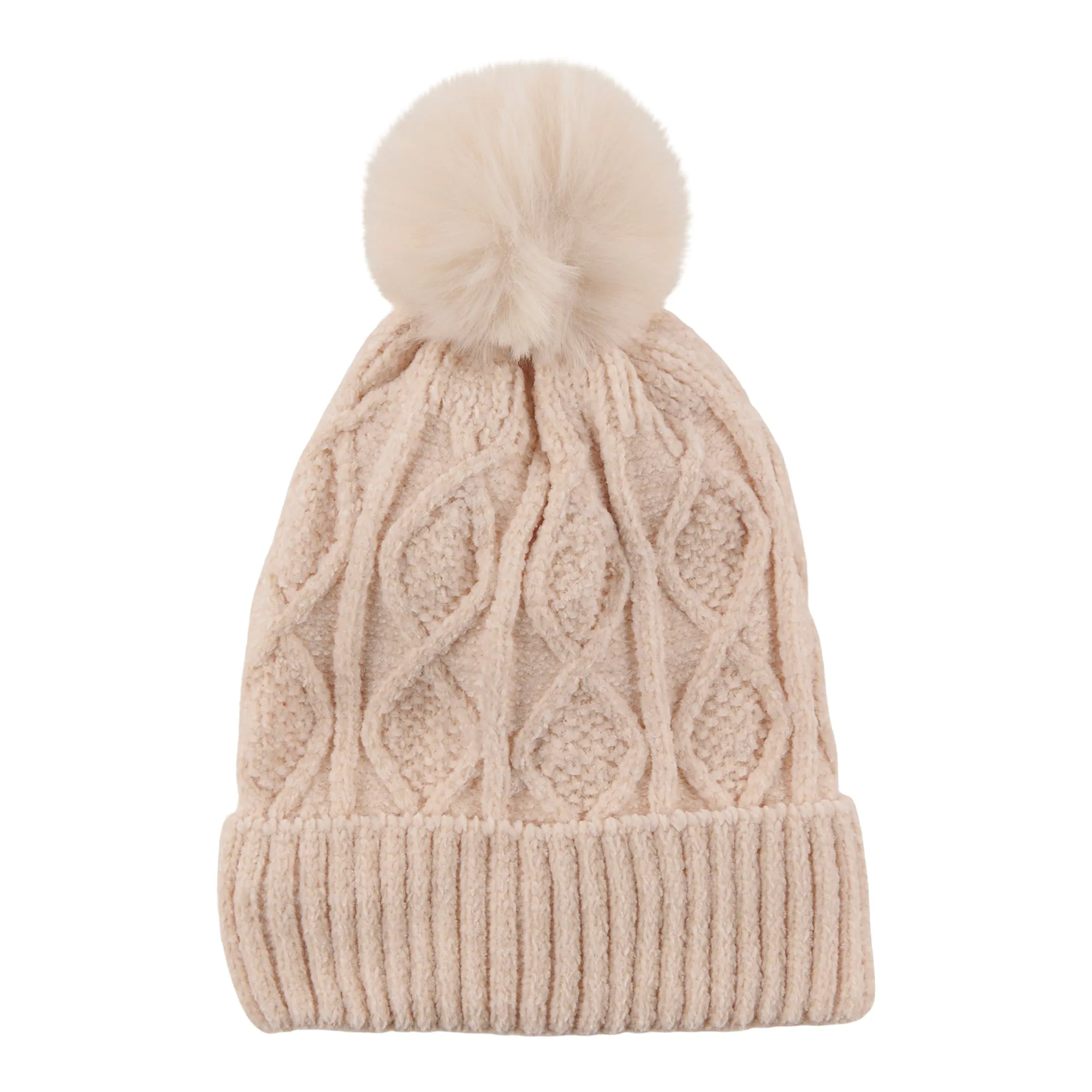 Women's Chenille Cable Knit Hat With Pom Pom sold by Giant Tiger product image thumbnail 4