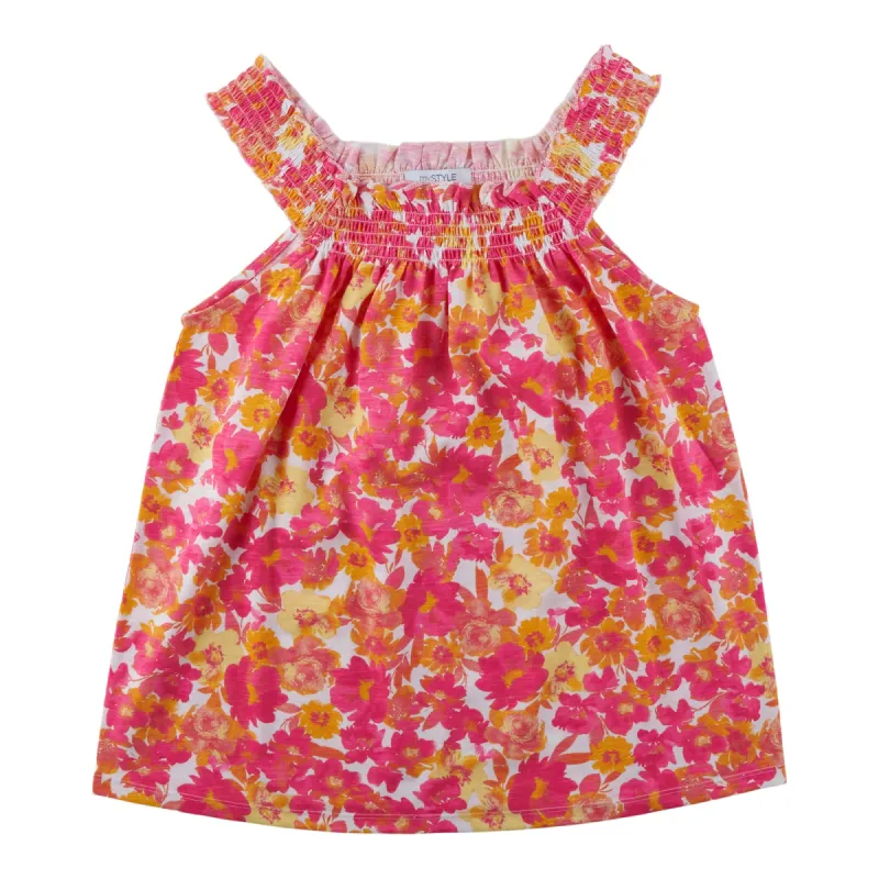 mySTYLE Women's Printed Smocked Neck Tank Top sold by Giant Tiger