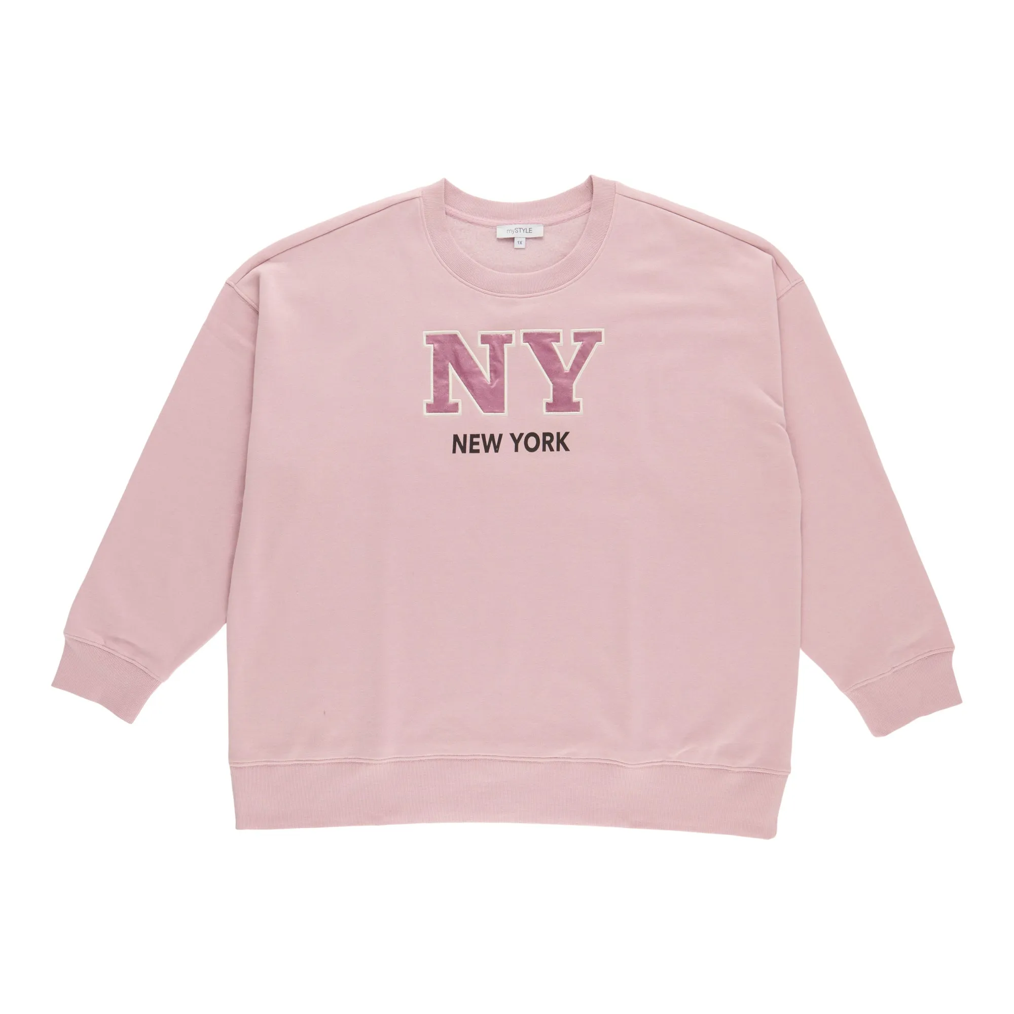 mySTYLE Women's Plus Crew Neck Fleece Sweater sold by Giant Tiger