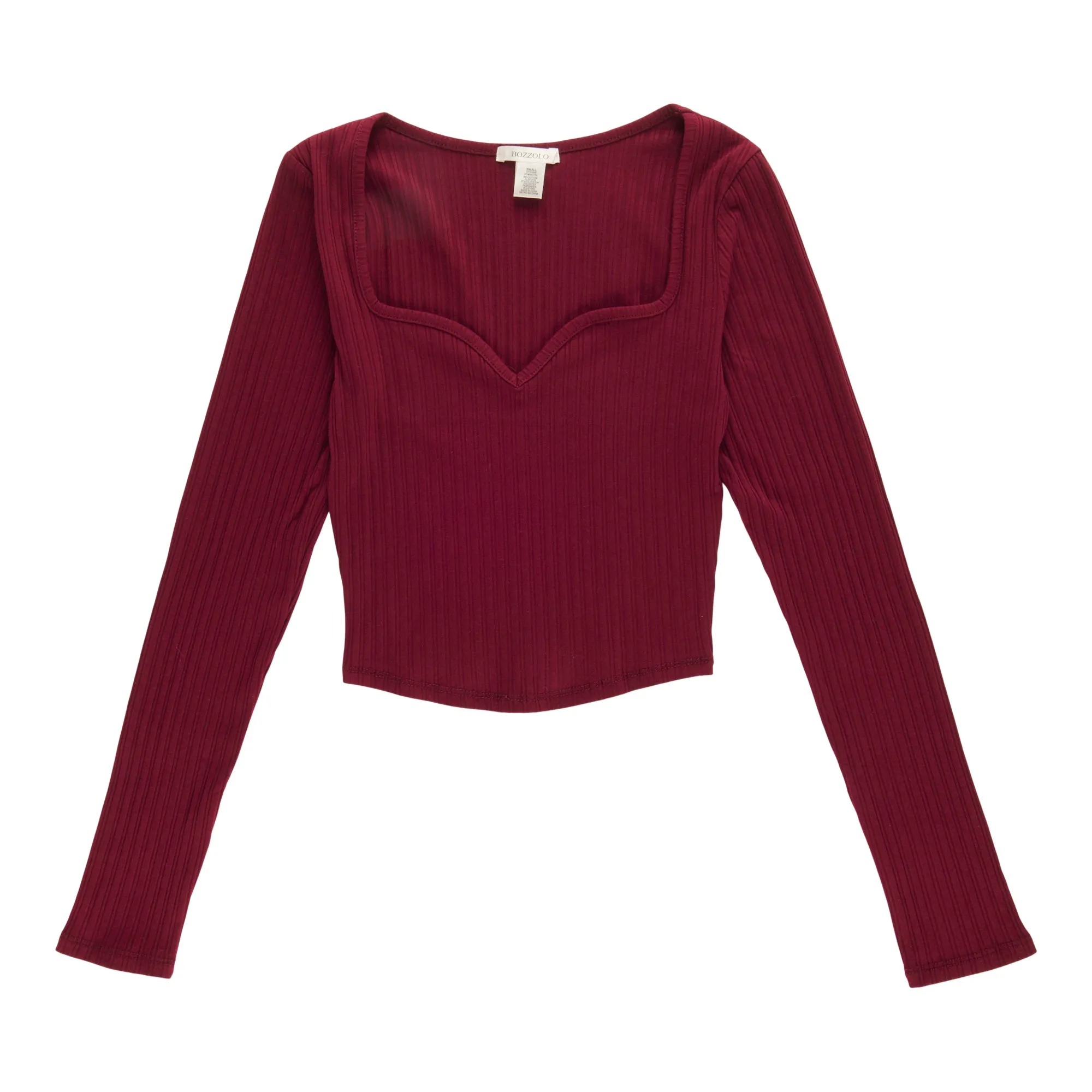 Women's Cropped Sweetheart Long Sleeve Top sold by Giant Tiger product image thumbnail 2
