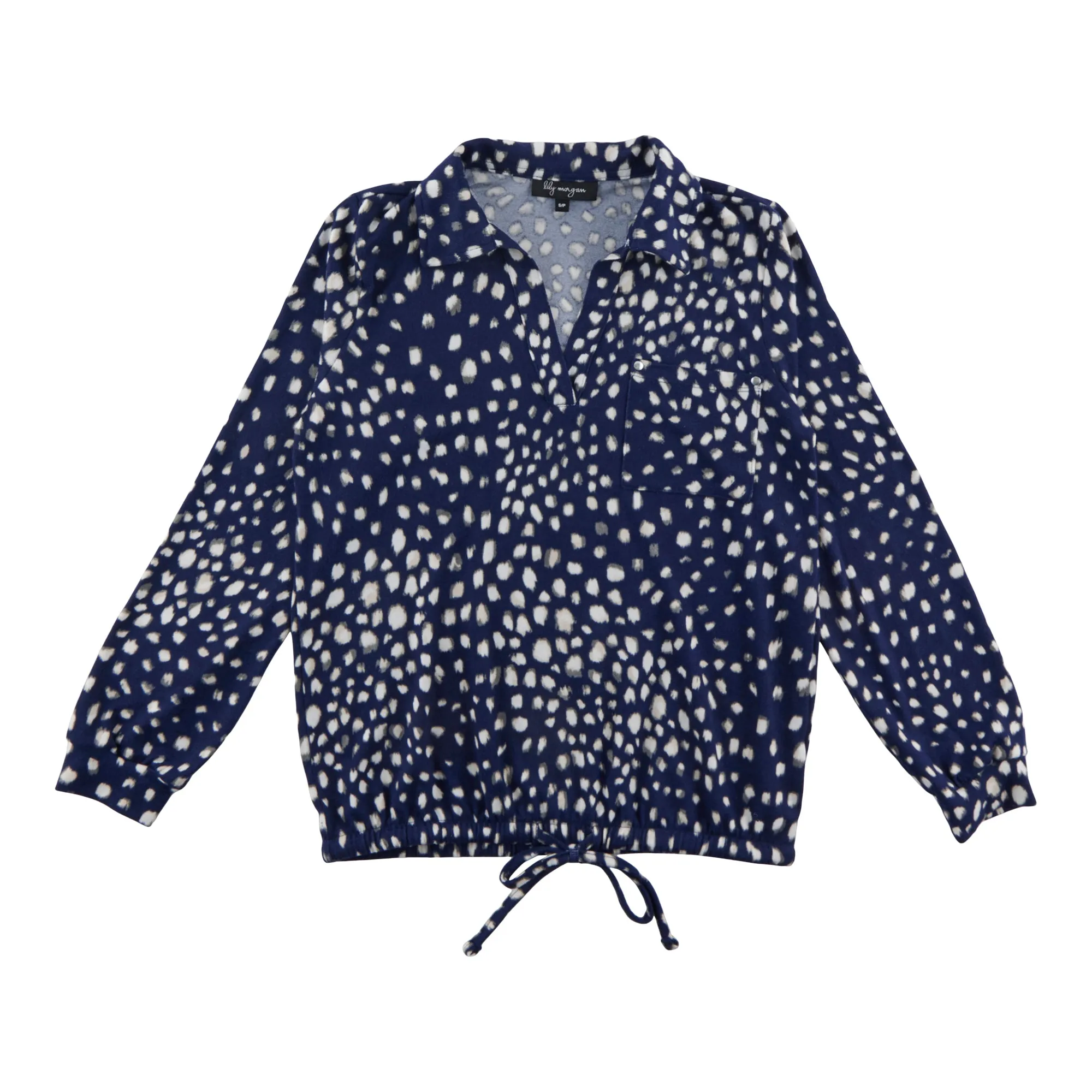 lily morgan Women's Collared Tie Front Top sold by Giant Tiger product image thumbnail 2