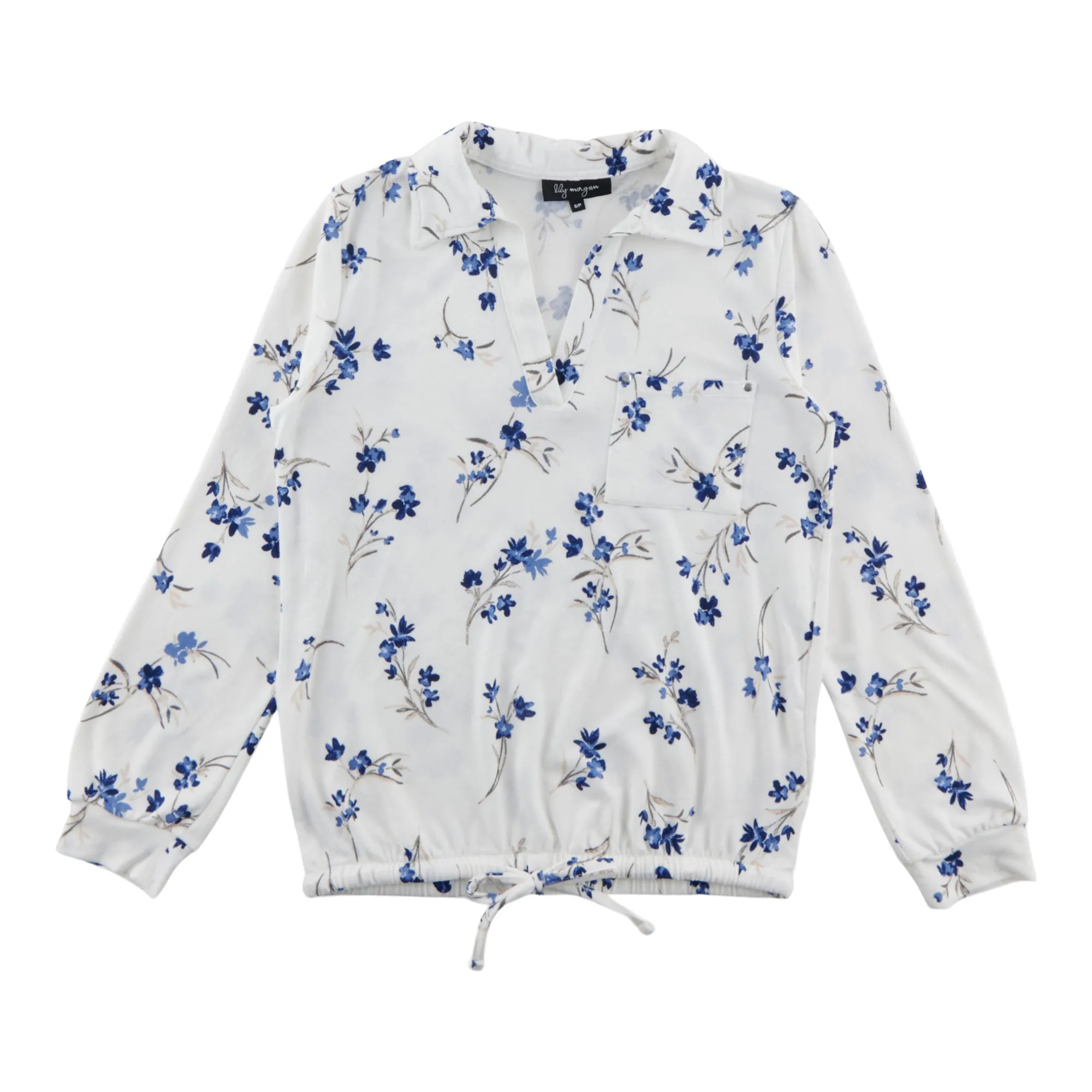 lily morgan Women's Collared Tie Front Top sold by Giant Tiger