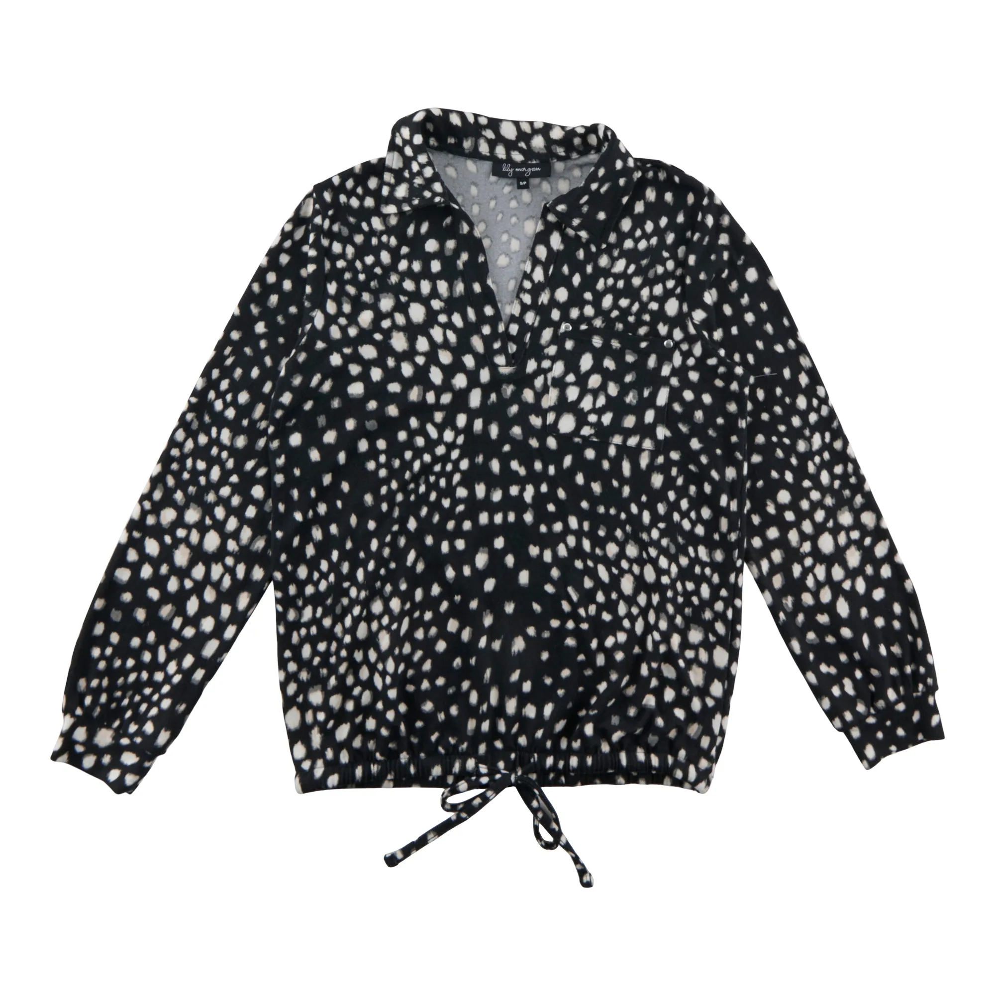 lily morgan Women's Collared Tie Front Top sold by Giant Tiger product image thumbnail 3