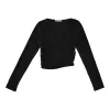 Women's Cropped Asymmetrical Neckline Long Sleeve Top sold by Giant Tiger