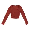 Women's Cropped Asymmetrical Neckline Long Sleeve Top sold by Giant Tiger