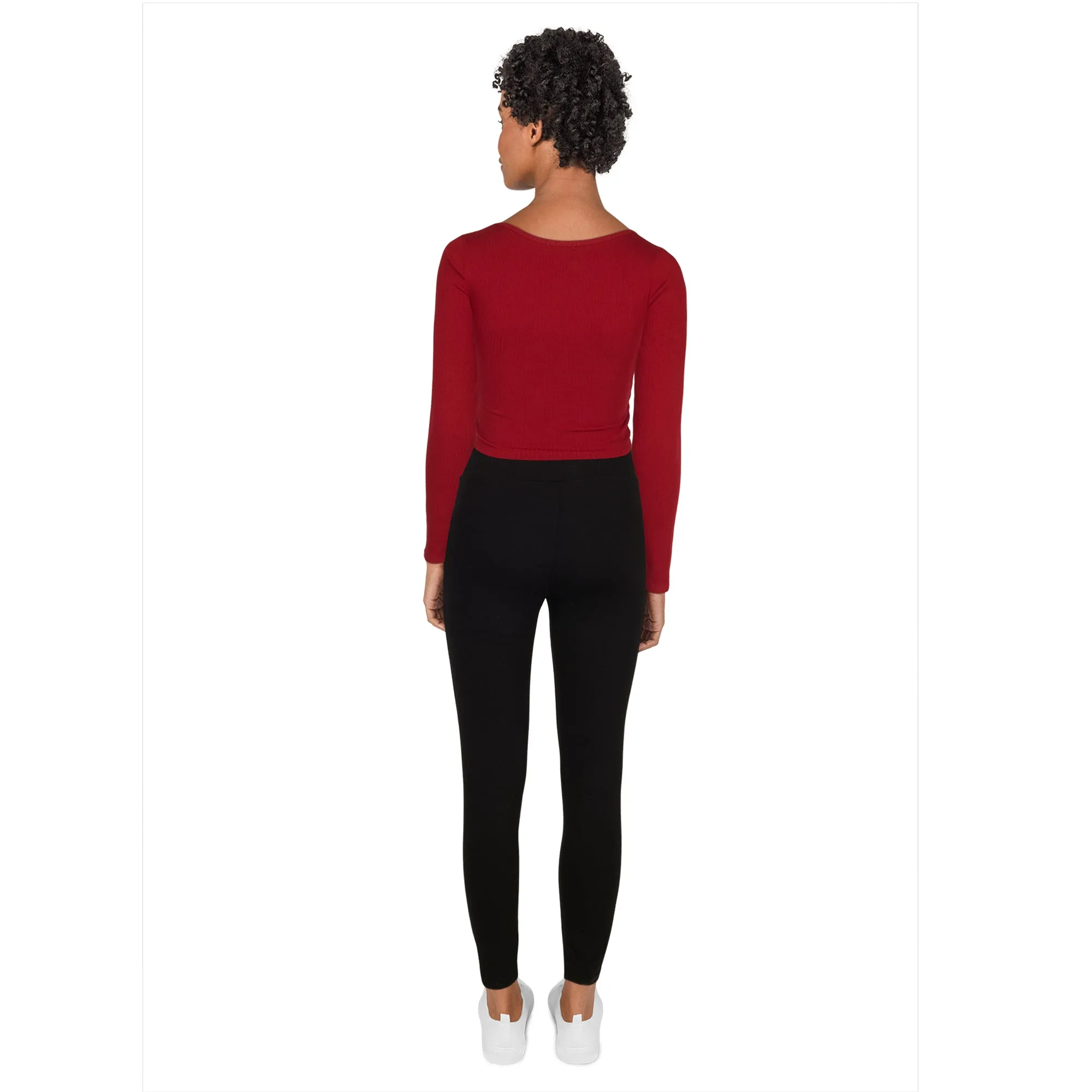 Women's Cropped Squareneck Long Sleeve Top sold by Giant Tiger product image thumbnail 3