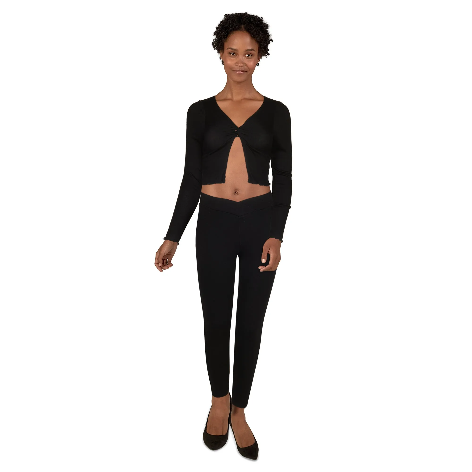 Women's Twisted Long Sleeve Cropped Top sold by Giant Tiger product image thumbnail 4