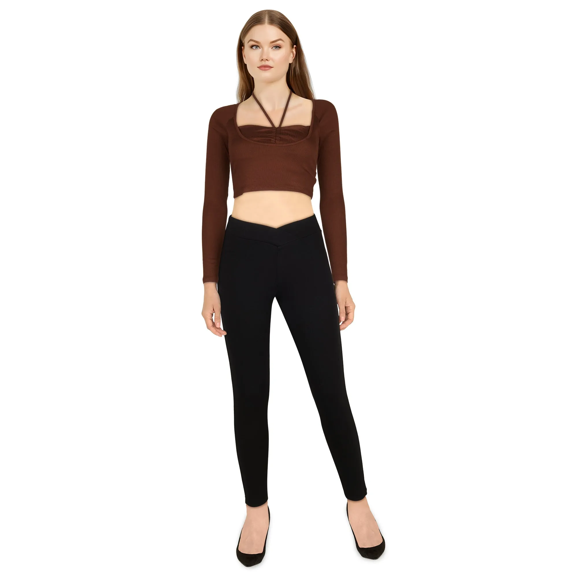 Women's Cropped Halter Long Sleeve Top sold by Giant Tiger product image thumbnail 4