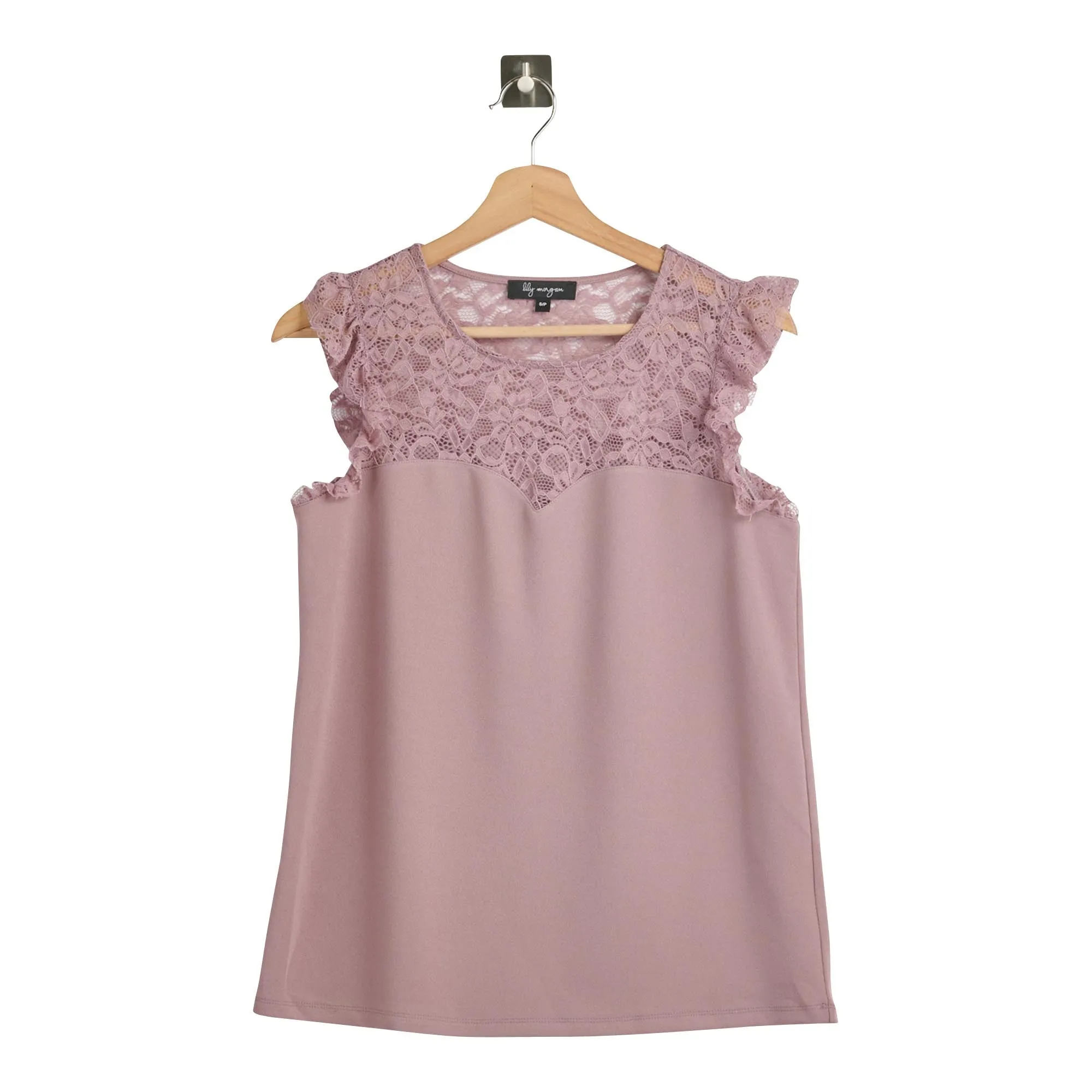 lily morgan Women's Lace Ruffle Top sold by Giant Tiger product image thumbnail 3