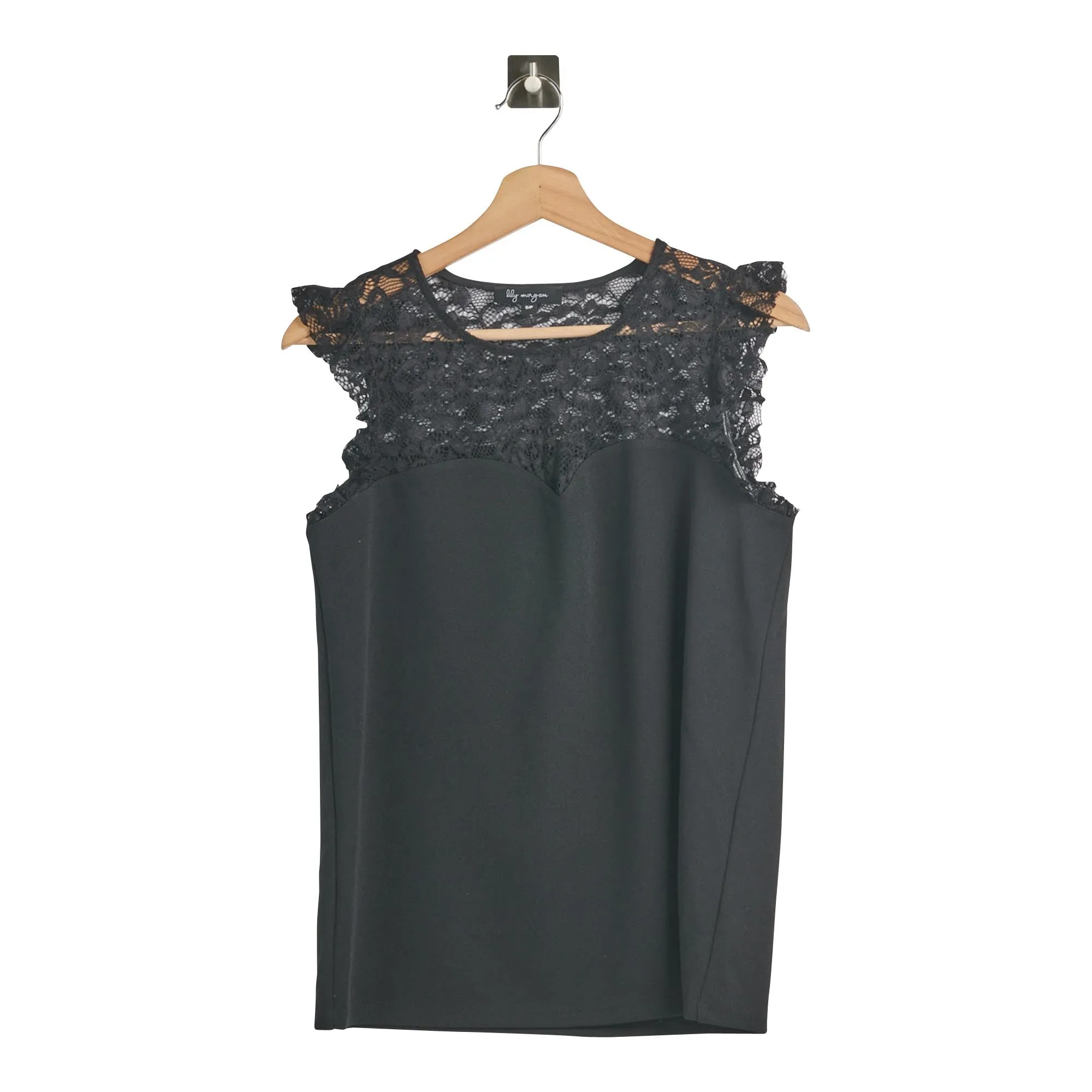 lily morgan Women's Lace Ruffle Top sold by Giant Tiger