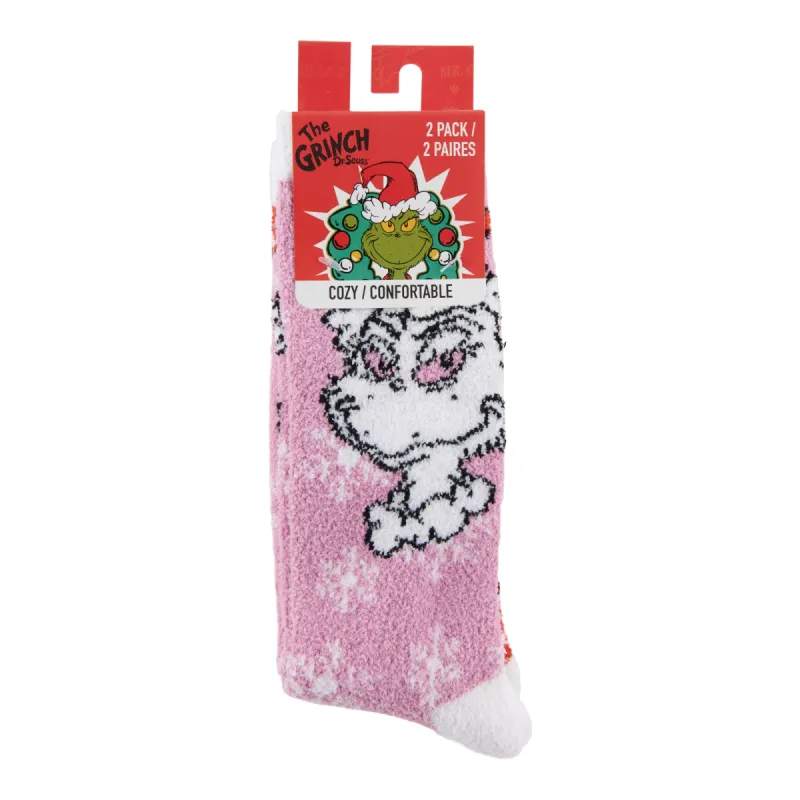 Women's Licensed Grinch Cozy Socks, 2-Pack sold by Giant Tiger