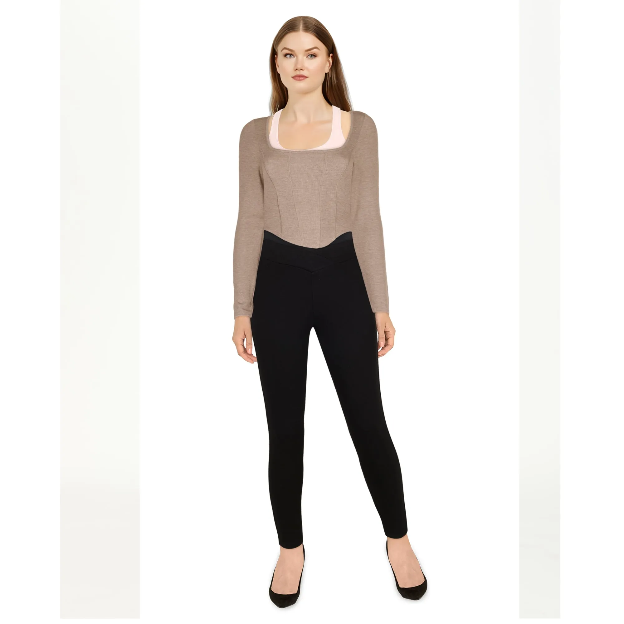 Women's Cropped Squareneck Long Sleeve Top sold by Giant Tiger product image thumbnail 3