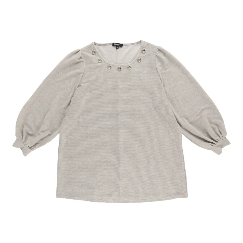 lily morgan Women's Plus Top with Neckline Detail sold by Giant Tiger
