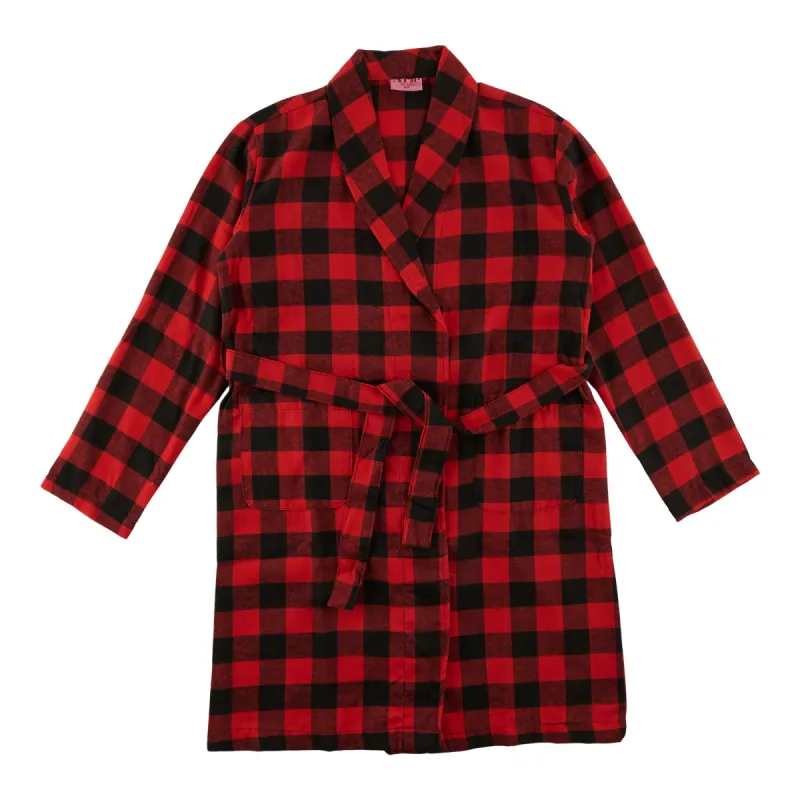 Women's Plaid Knee-Length Flannel Robe sold by Giant Tiger
