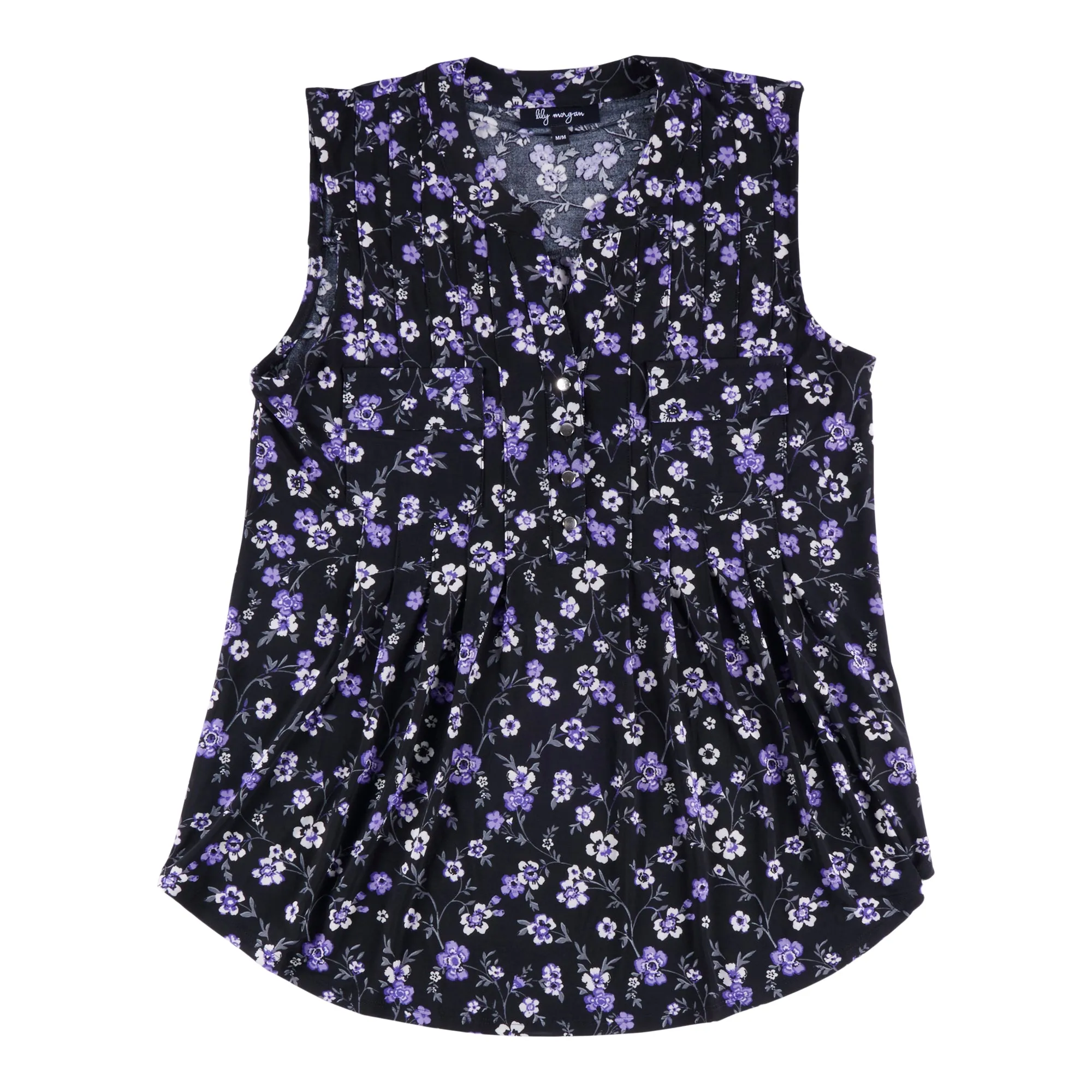 lily morgan Women's Pintuck Sleeveless Top sold by Giant Tiger