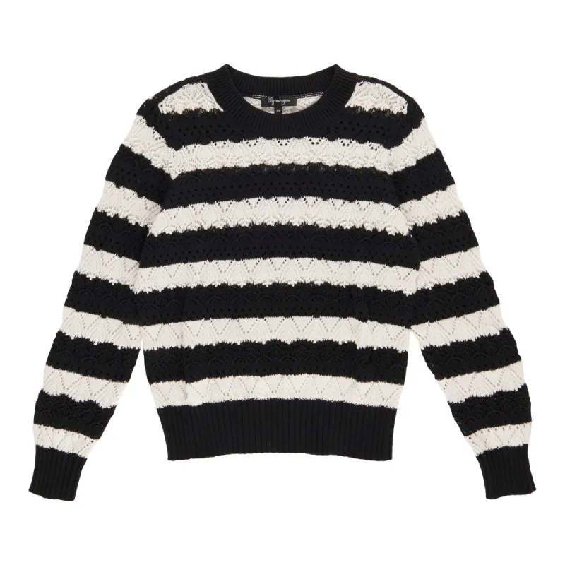 lily morgan Women's Stripe Stitch Pullover sold by Giant Tiger