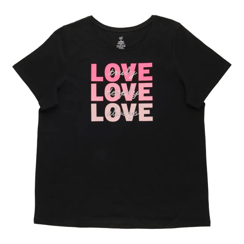 Women's Plus Valentine's Day Crew Neck Tees sold by Giant Tiger