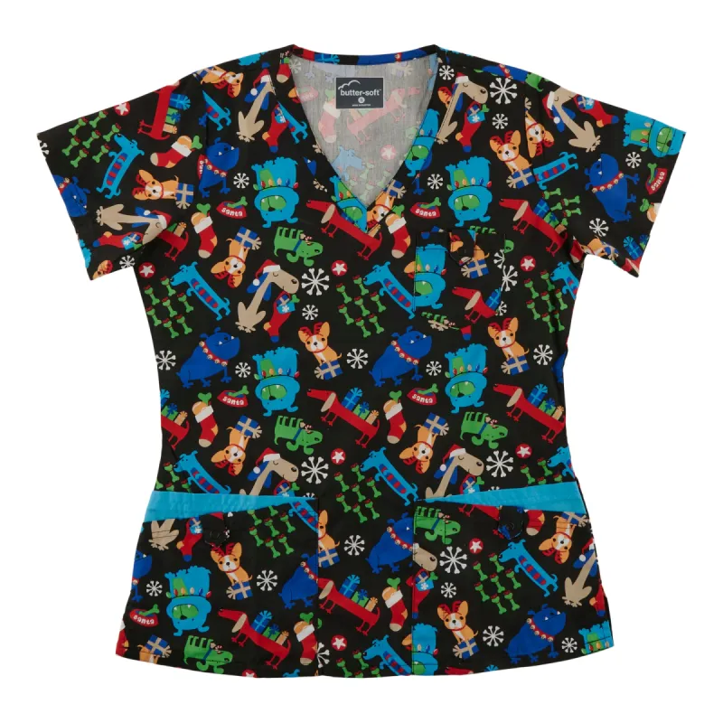 Women's Christmas Scrub Top, Assorted made by Giant Tiger
