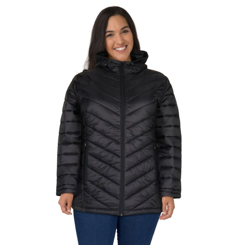 mySTYLE Women's Plus Puffer Jacket sold by Giant Tiger
