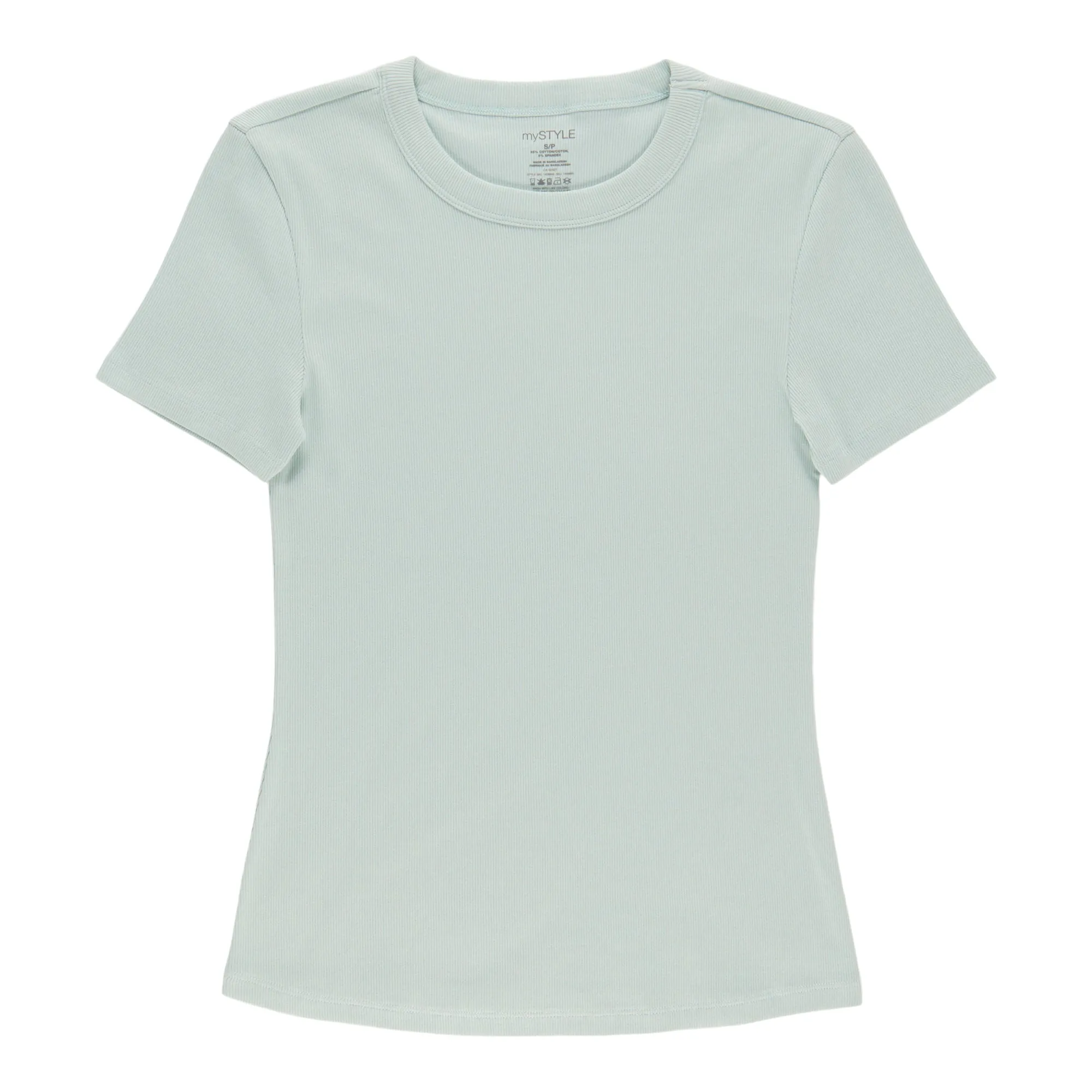 mySTYLE Women's Ribbed Crew Neck Tee sold by Giant Tiger product image thumbnail 3