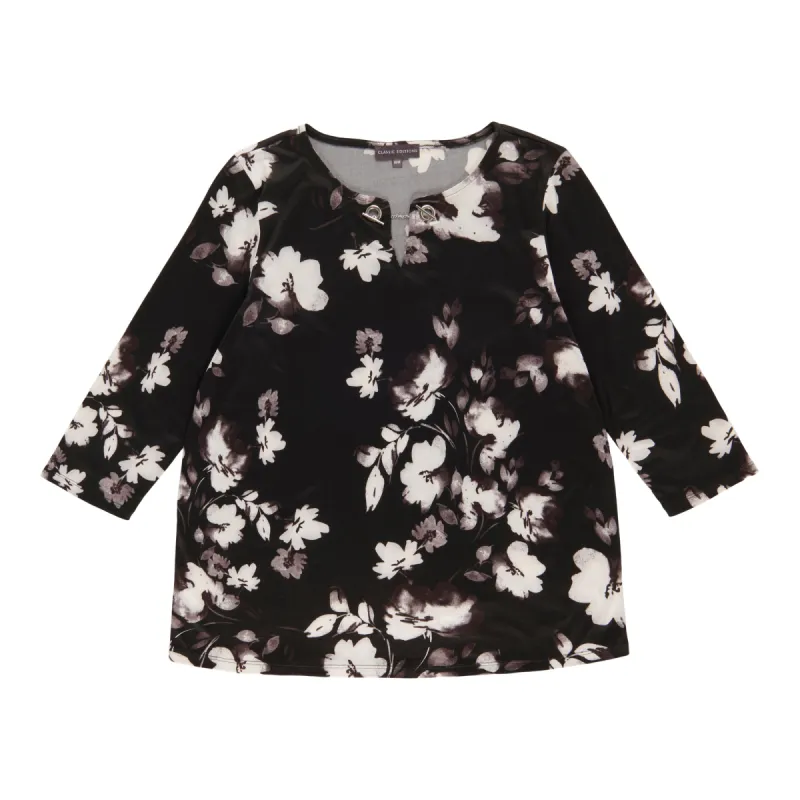 Classic Editions Women's 3/4 Sleeve V-Neck Top sold by Giant Tiger