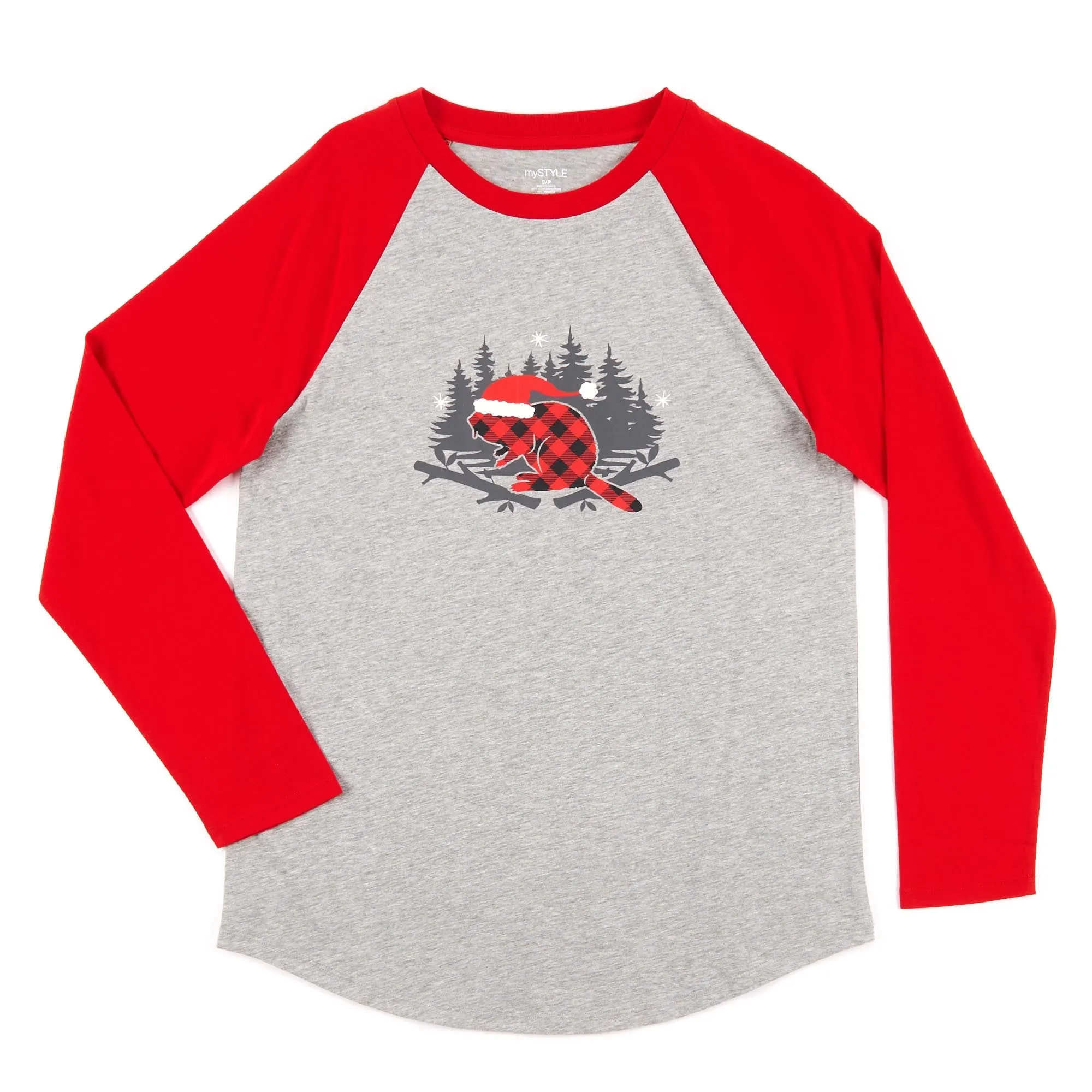 mySTYLE Women's Plus Raglan Screen Printed Long Sleeve T-Shirt sold by Giant Tiger product image thumbnail 3