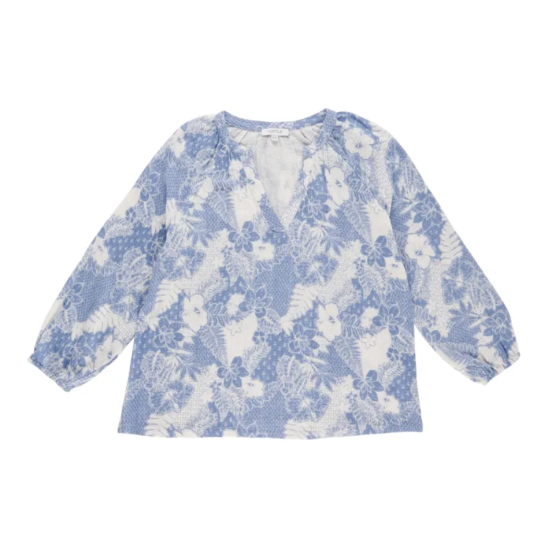 mySTYLE Women's V-Neck Crinkle Blouse sold by Giant Tiger