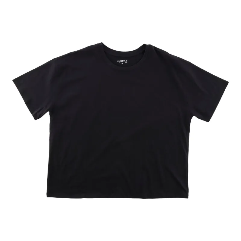 mySTYLE Women's Plus Loose Fit Crop Tee sold by Giant Tiger