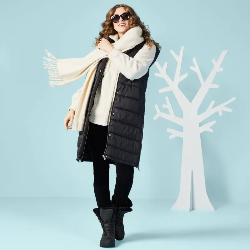 mySTYLE Women's Long Puffer Vest sold by Giant Tiger