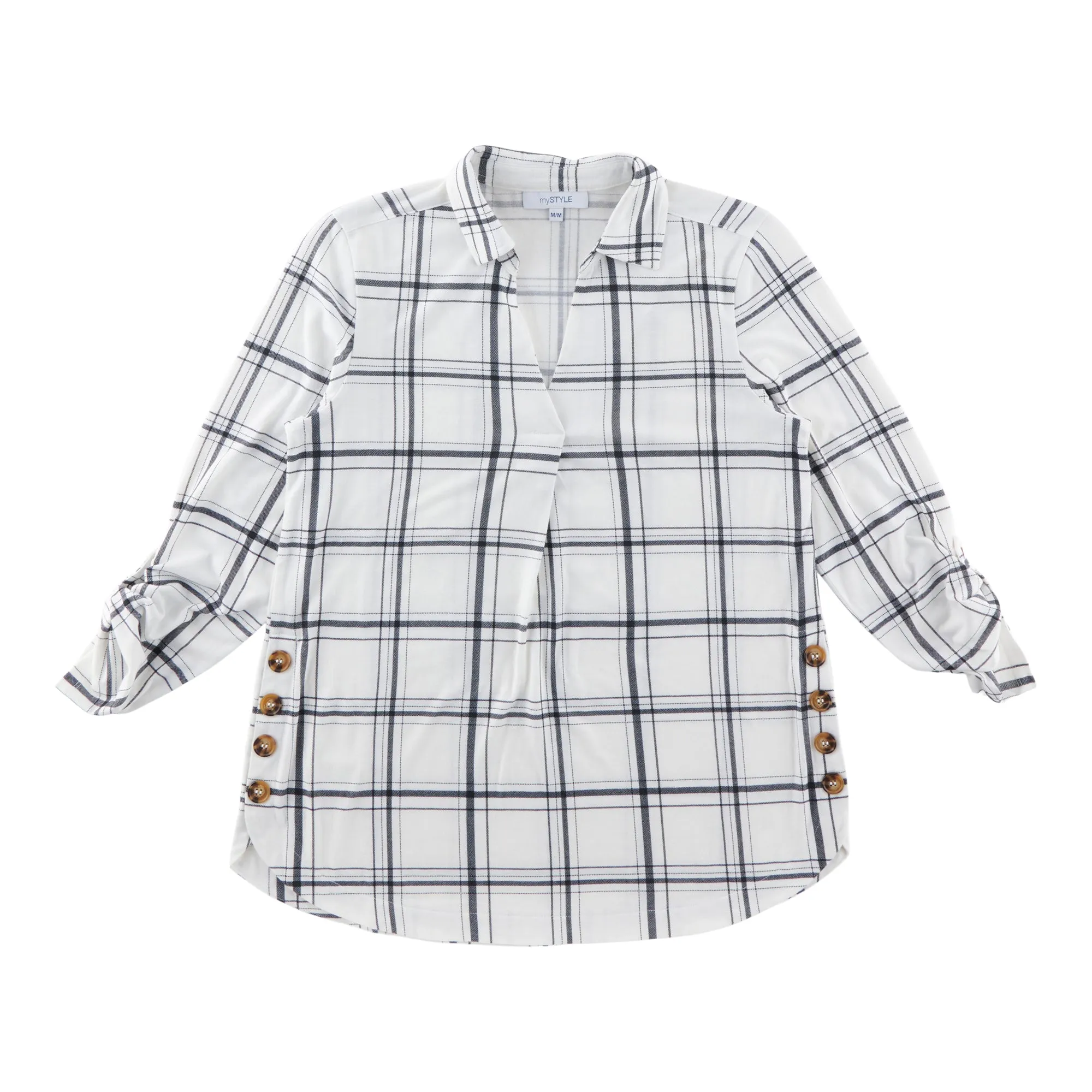 mySTYLE Women's Long Sleeve Plaid Shirt sold by Giant Tiger product image thumbnail 4