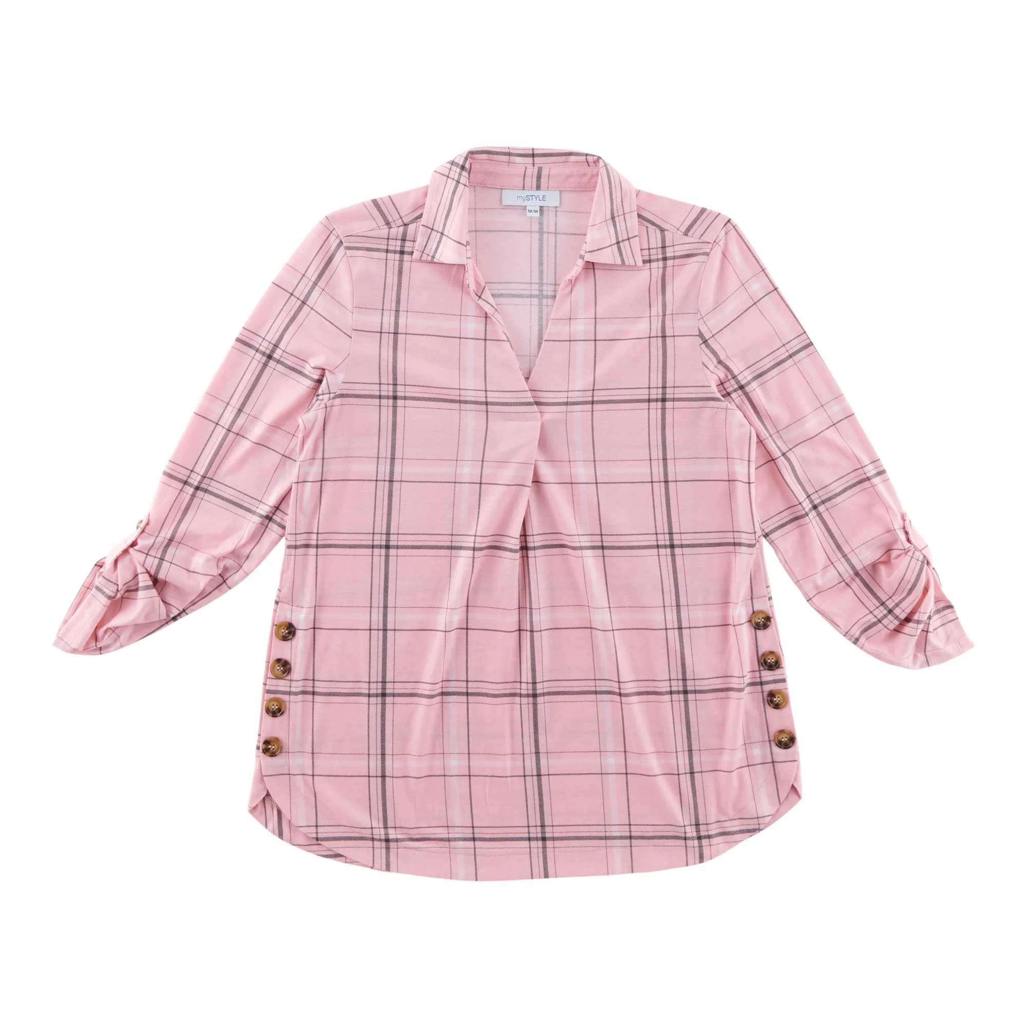 mySTYLE Women's Long Sleeve Plaid Shirt sold by Giant Tiger product image thumbnail 2