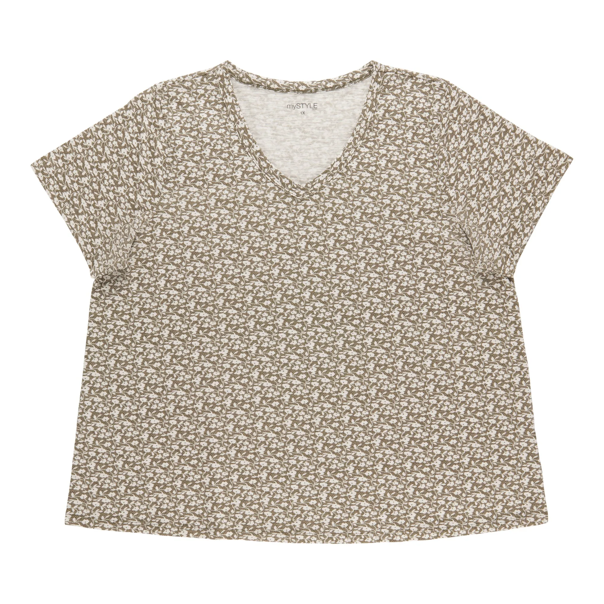 mySTYLE Women's Plus V-Neck Tee sold by Giant Tiger