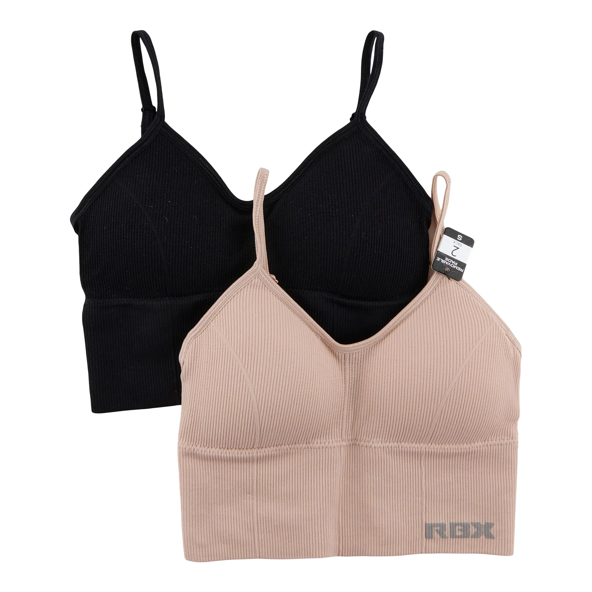 Women's Ribbed Bralette, 2-pack sold by Giant Tiger