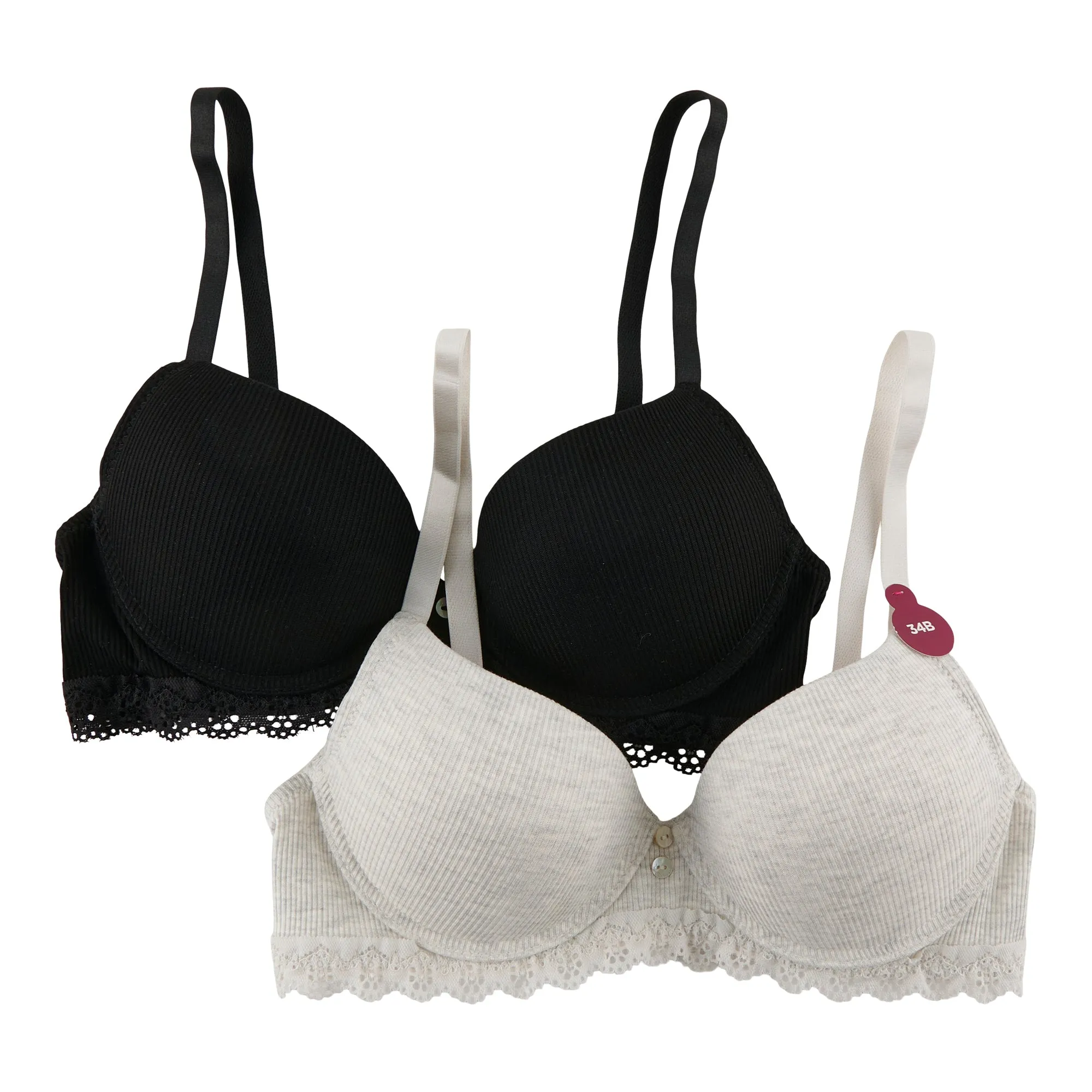 Carisma Women's Ribbed Bra, 2-Pack sold by Giant Tiger product image thumbnail 2