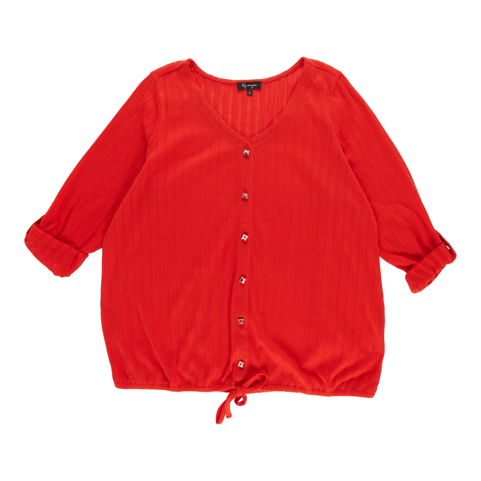 lily morgan Women's Plus Top with Rolled Tabs sold by Giant Tiger product image thumbnail 3