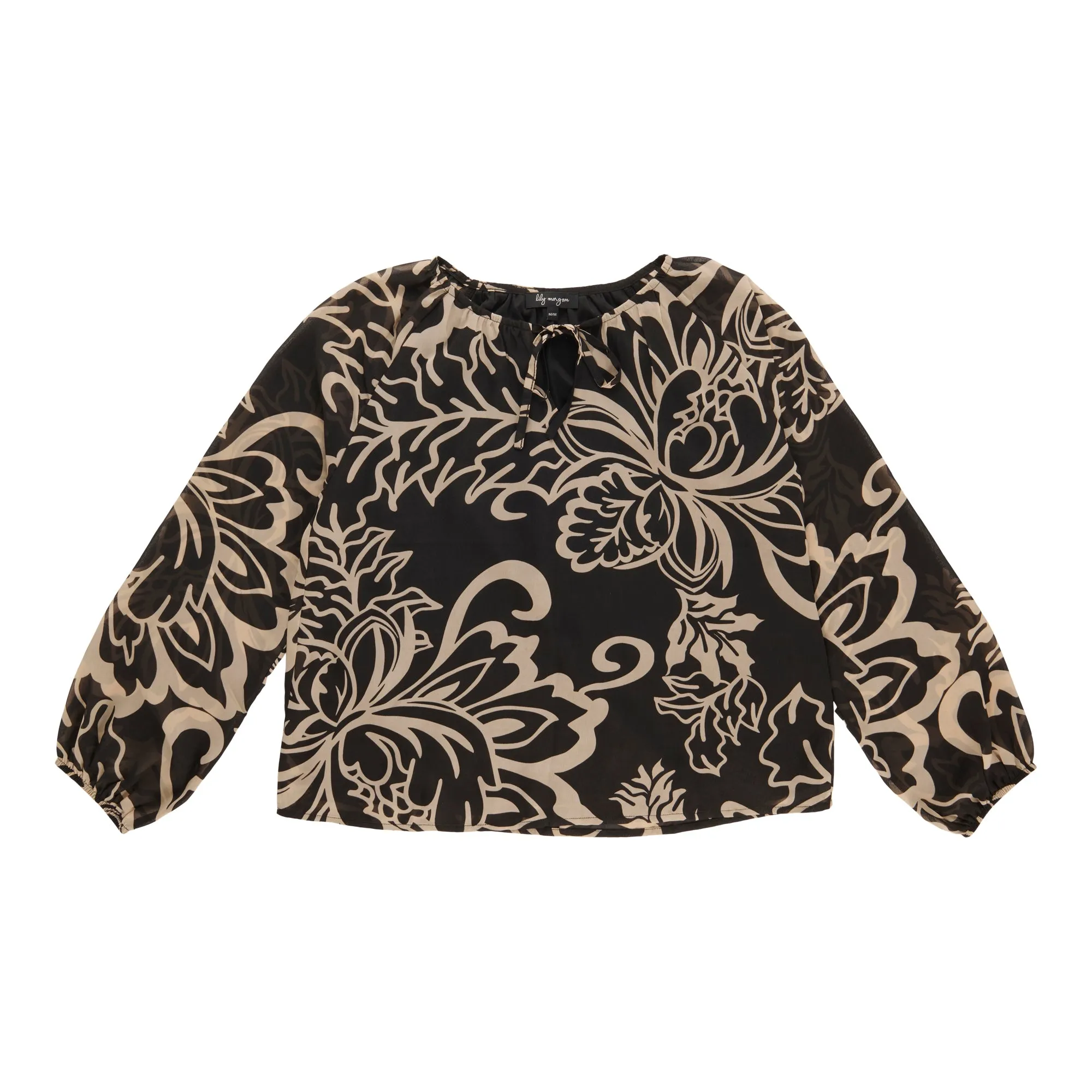 lily morgan Women's V-Neck Tie Front Blouse sold by Giant Tiger