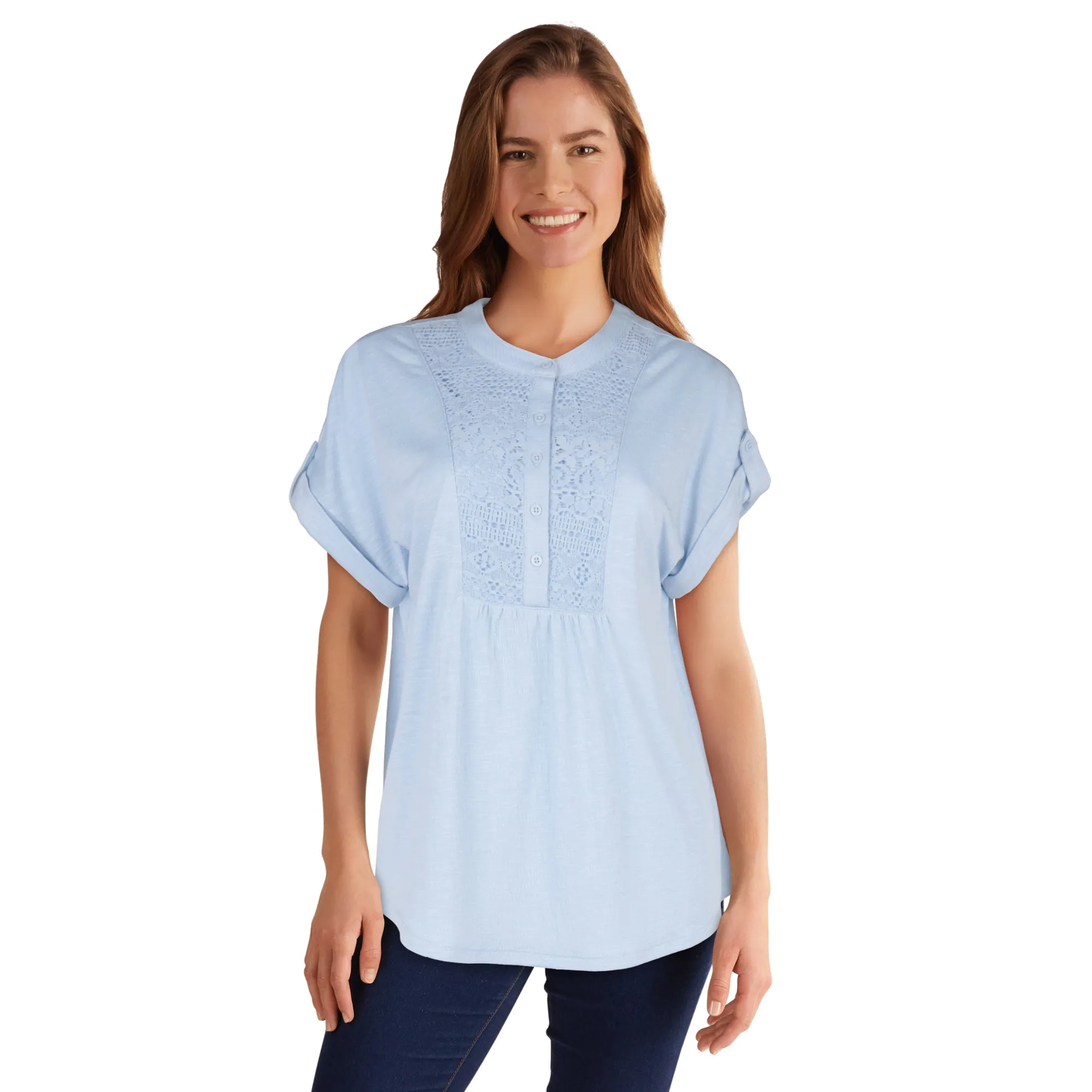 mySTYLE Women's Gauze Crochet Top sold by Giant Tiger