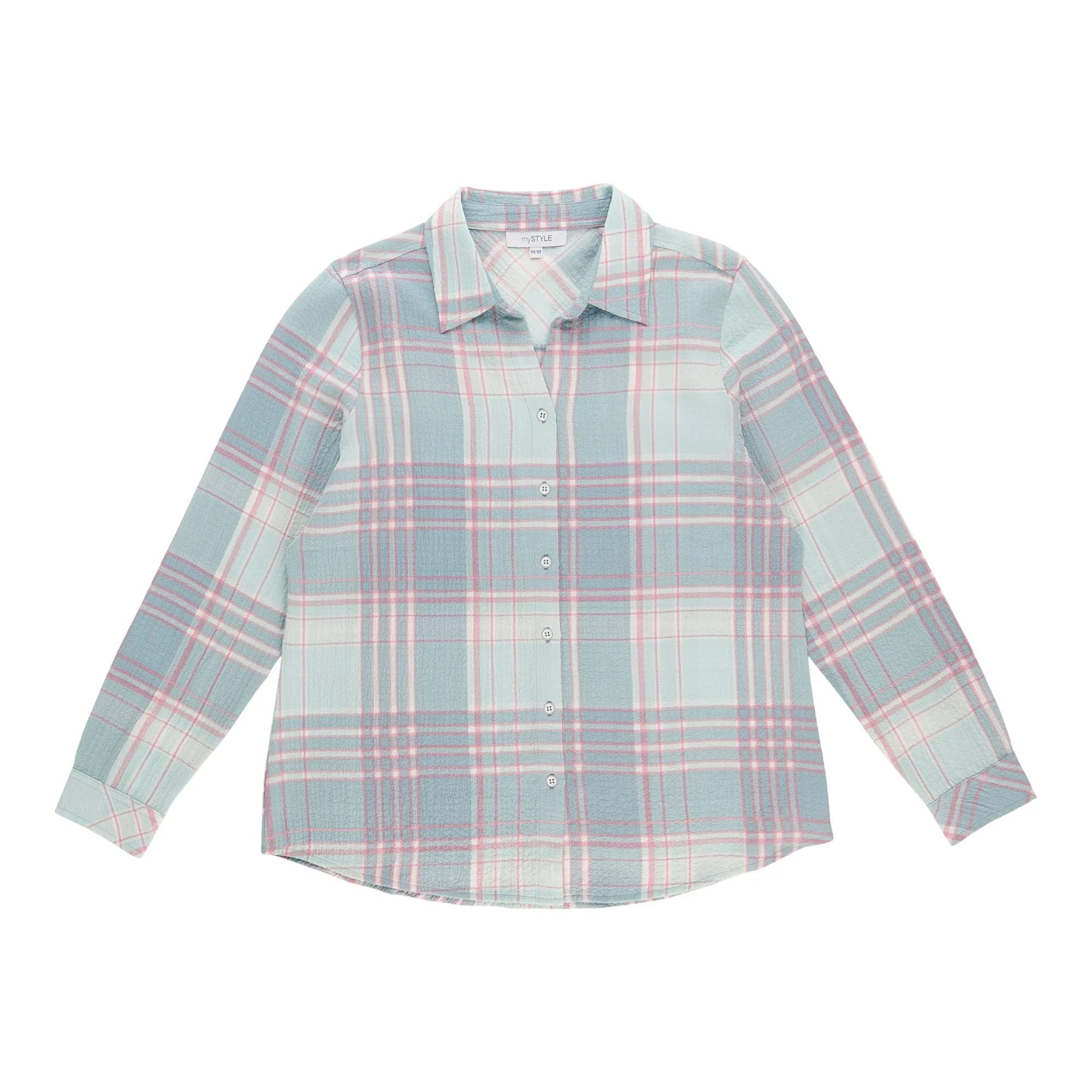 mySTYLE Women's Crinkle Button-Up Shirt sold by Giant Tiger product image thumbnail 3