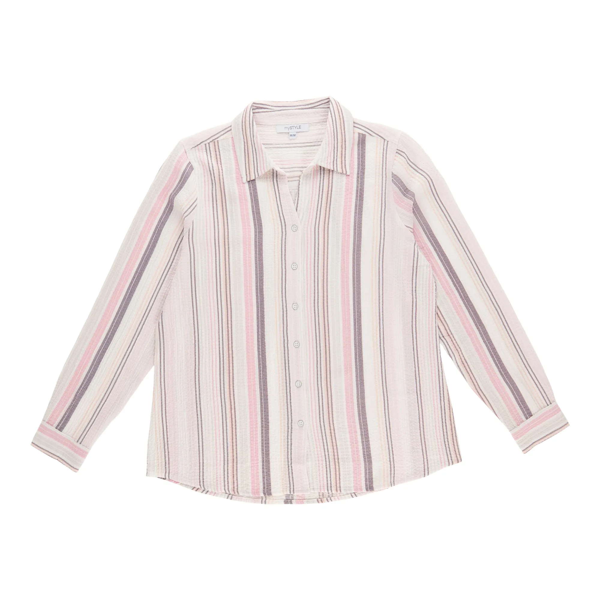 mySTYLE Women's Crinkle Button-Up Shirt sold by Giant Tiger product image thumbnail 2