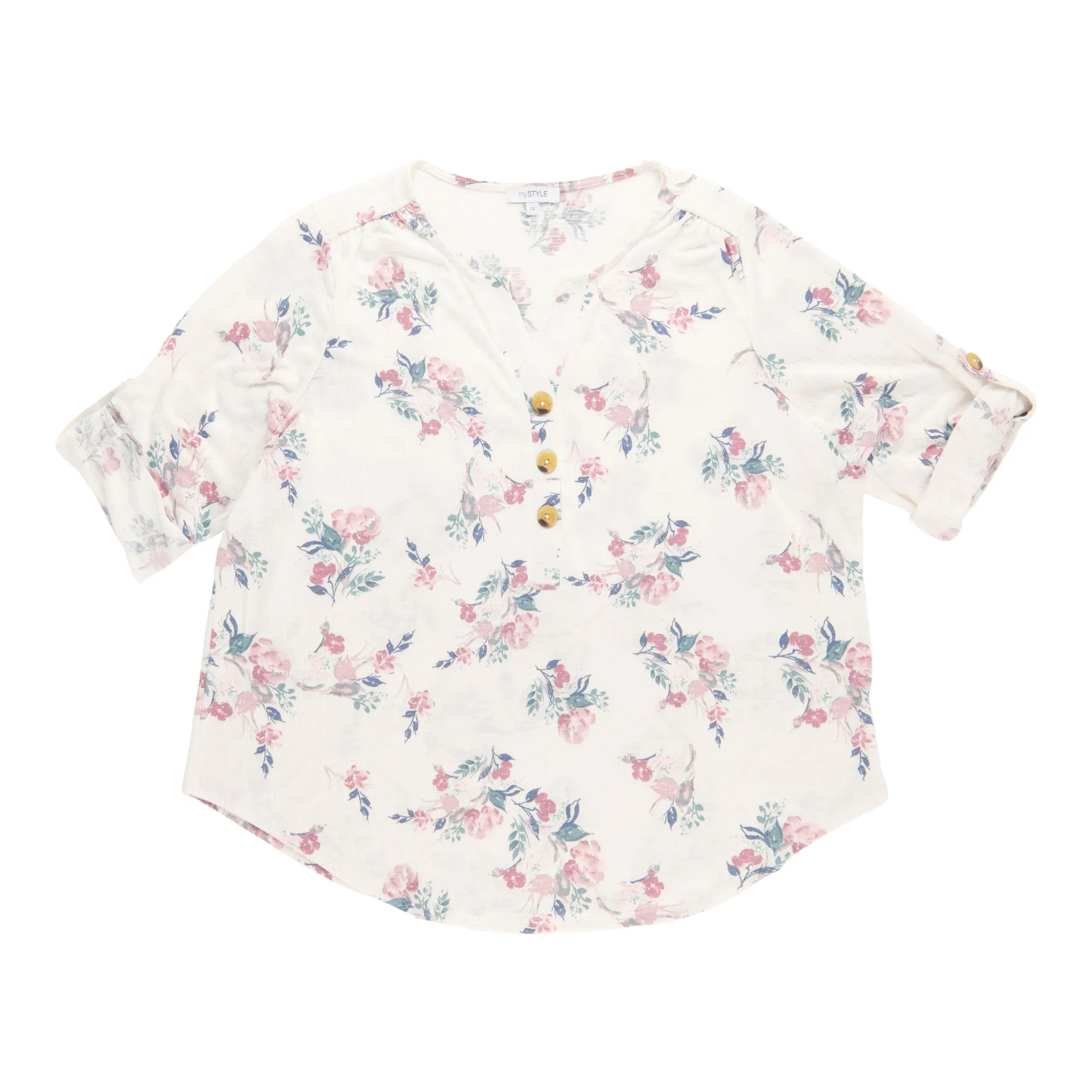 mySTYLE Women's Plus V-Neck Blouse sold by Giant Tiger