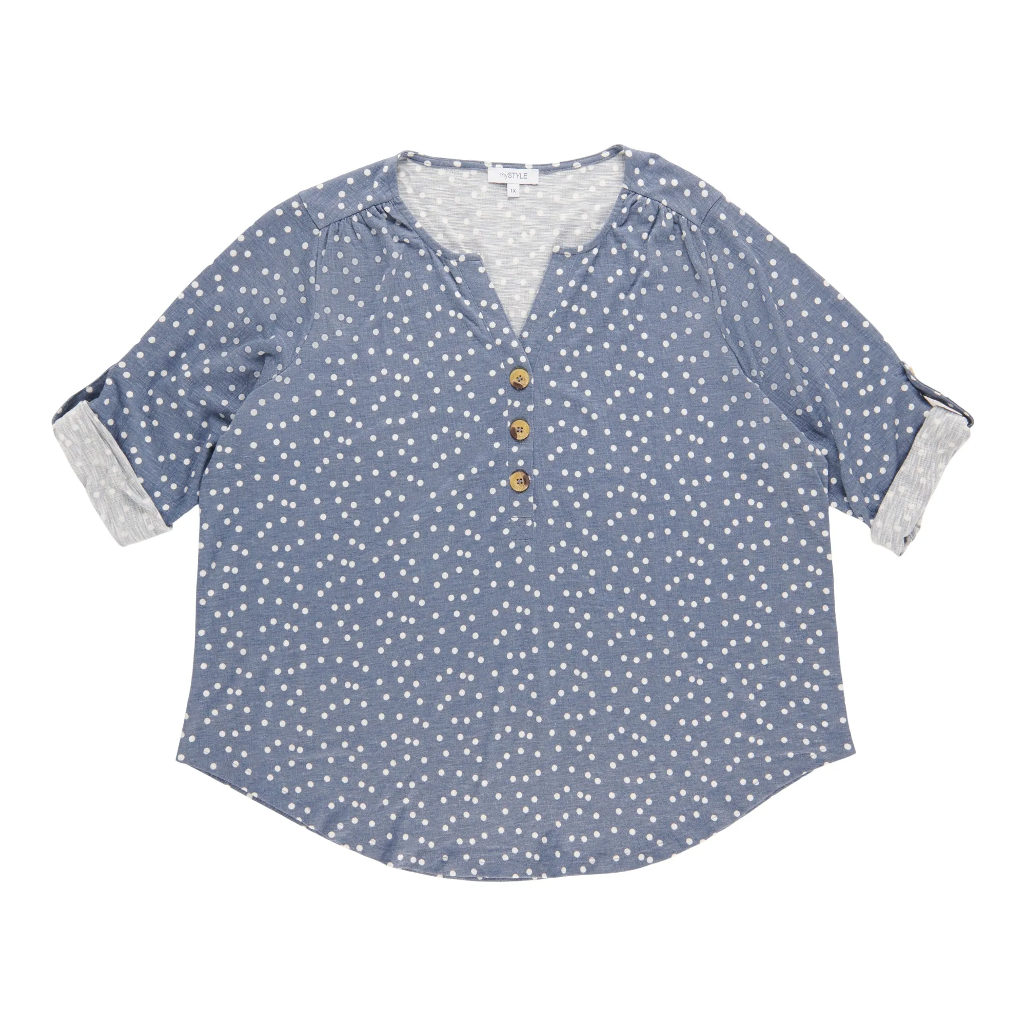 mySTYLE Women's Plus V-Neck Blouse sold by Giant Tiger product image thumbnail 2