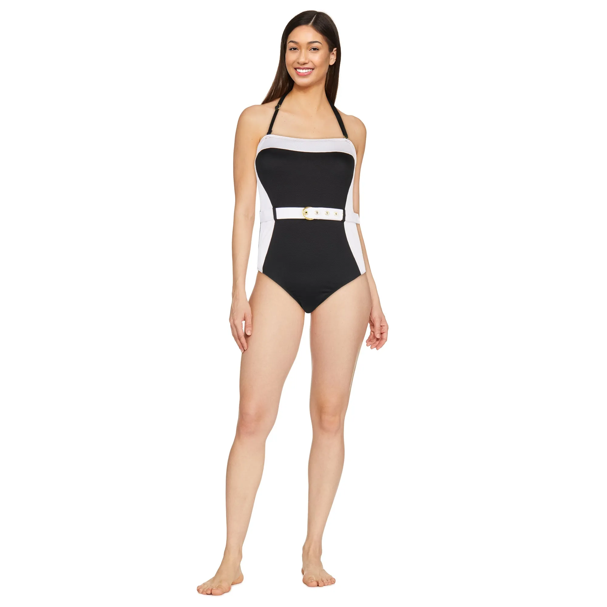 ACX Active Women's Black/White One-Piece Swimsuit sold by Giant Tiger
