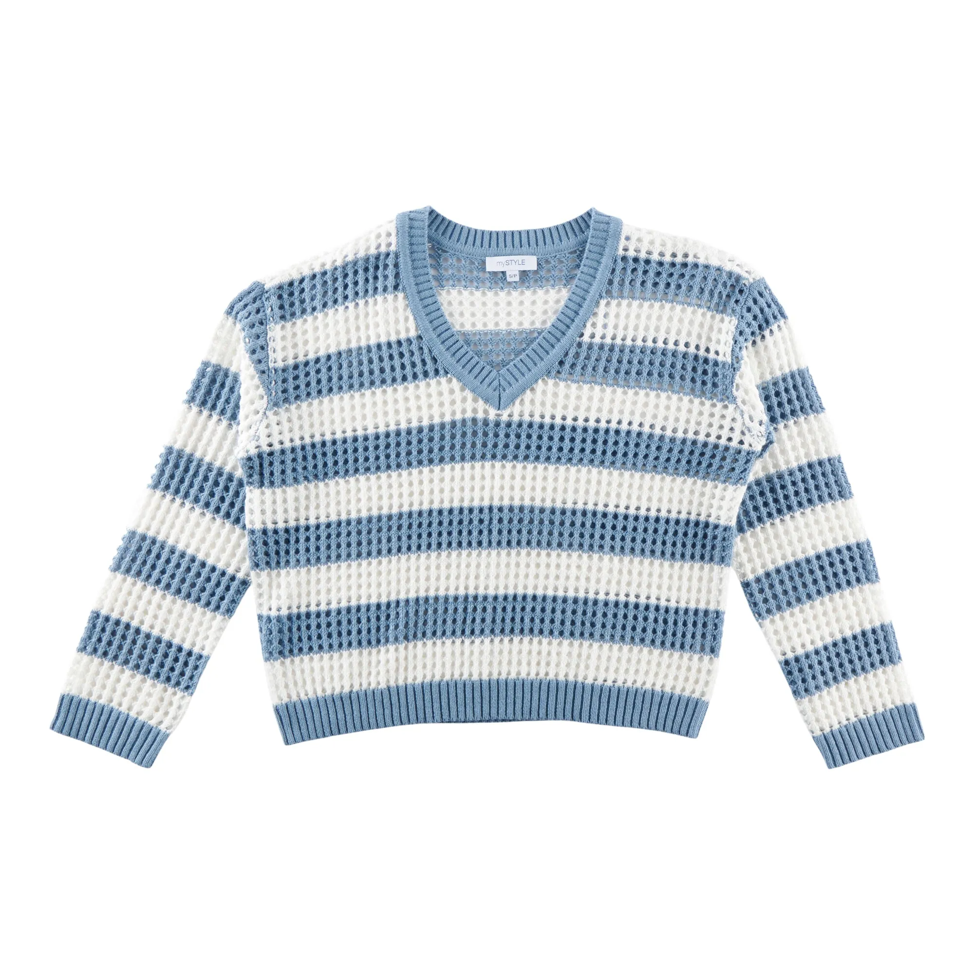 mySTYLE Women's Striped V-Neck Sweater sold by Giant Tiger product image thumbnail 2