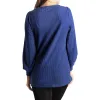 lily morgan Women's Ribbed Textured Long Sleeve Scoop Neck Top sold by Giant Tiger