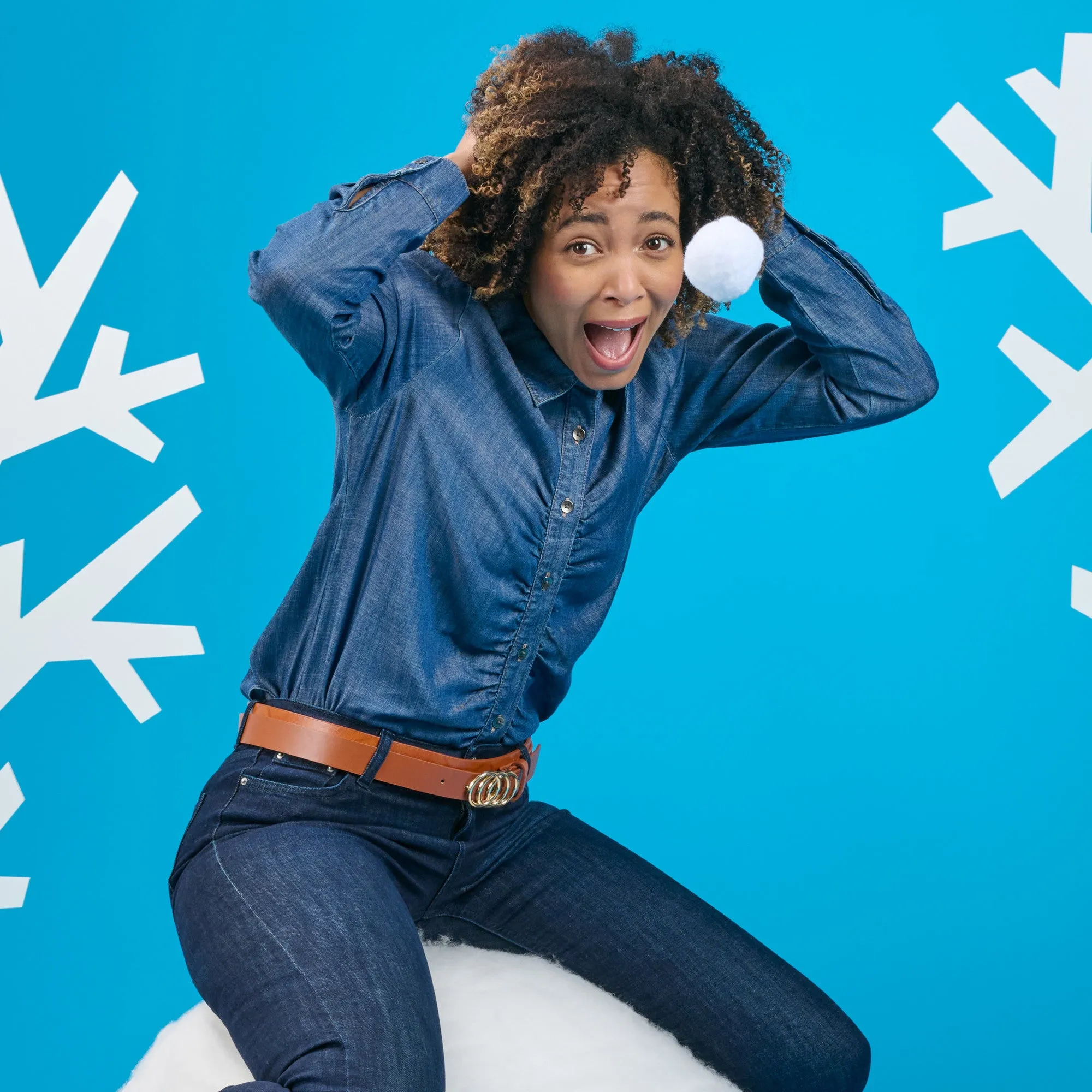 mySTYLE Women's Denim Shirred Shirt sold by Giant Tiger product image thumbnail 2