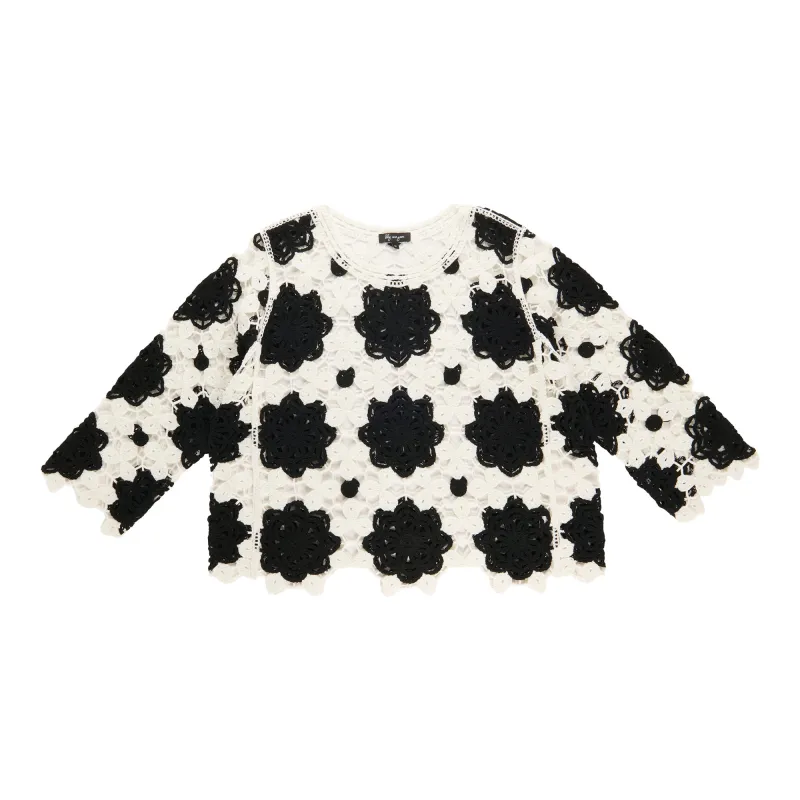 lily morgan Women's Floral Crochet Sweater sold by Giant Tiger